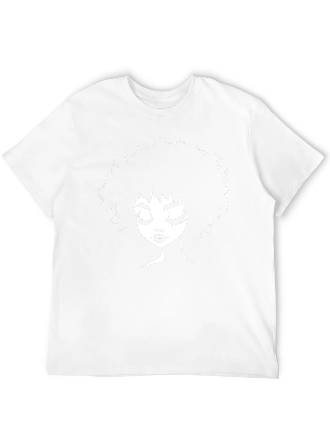 Afro Woman Silhouette Black T-Shirt