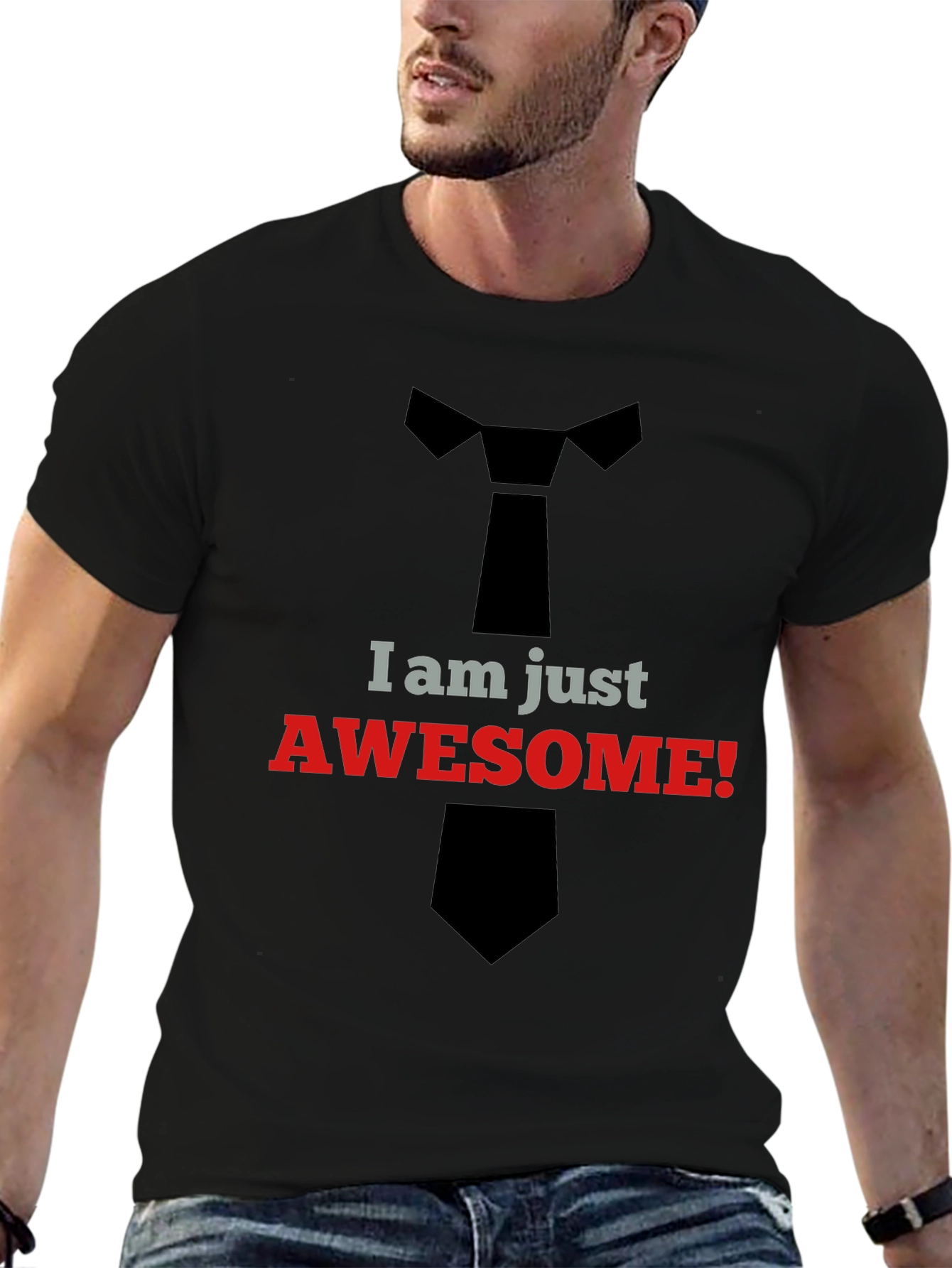 Awesome Tie T-Shirt - Trendy Graphic Tee
