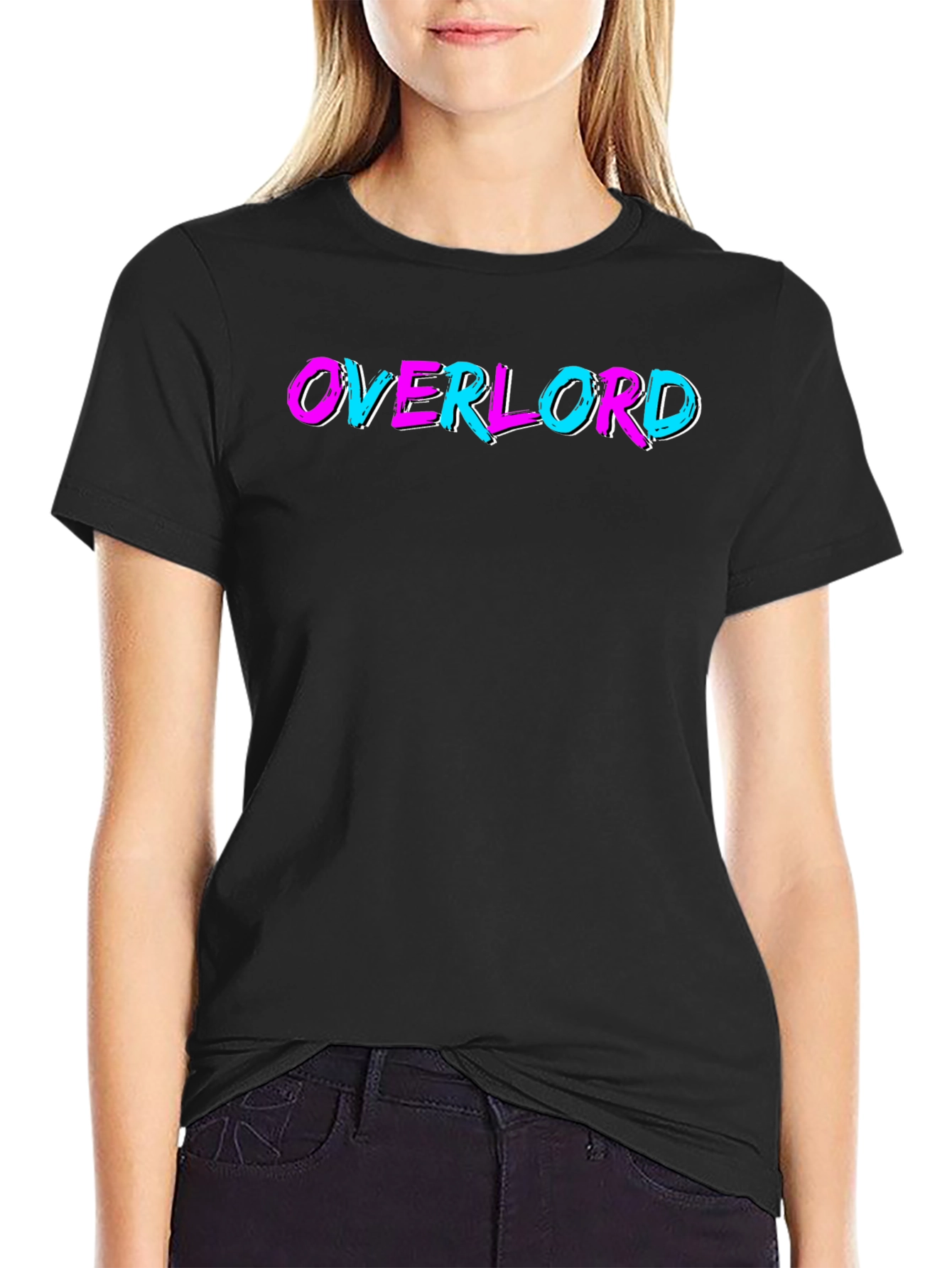 Overlord Graphic Tee - Black Cotton T-Shirt