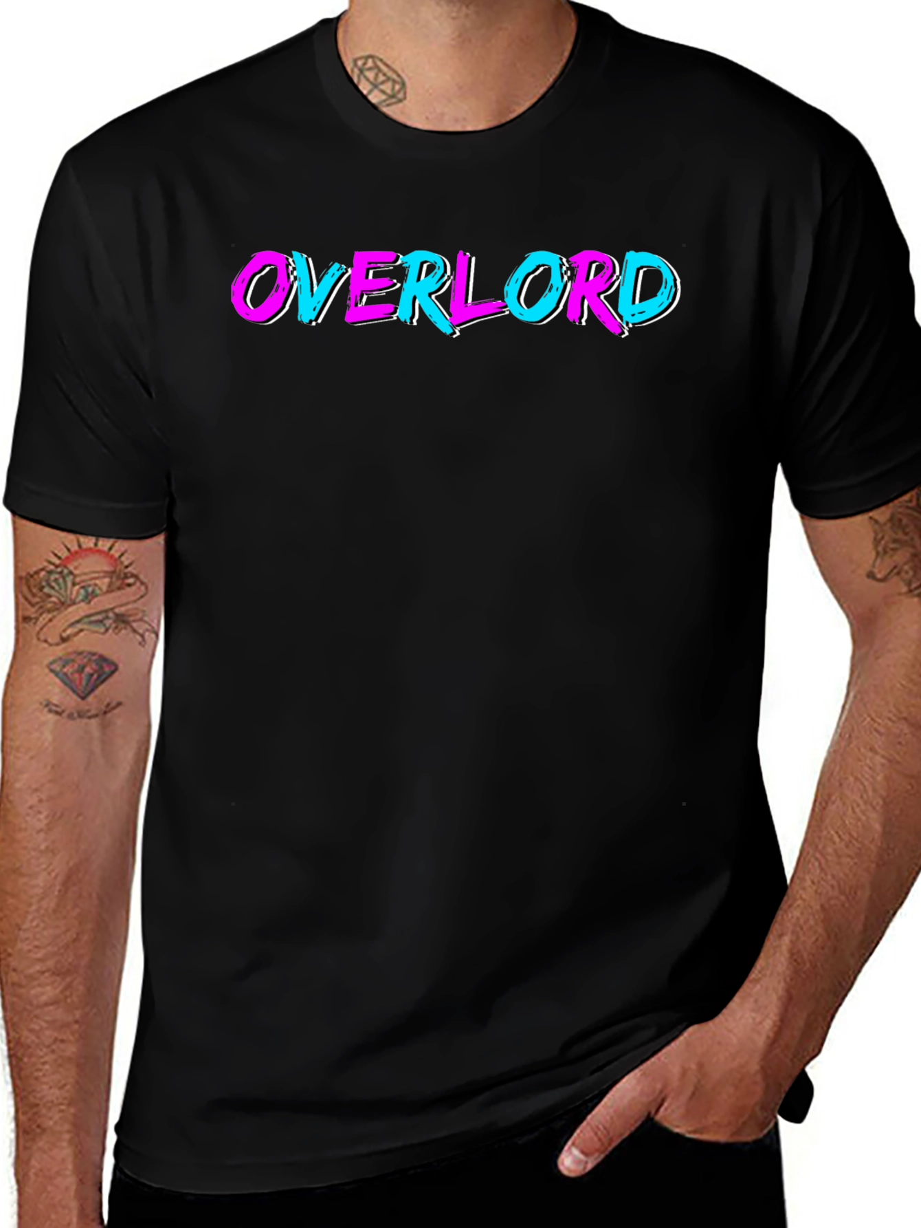 Overlord Graphic Tee - Black Cotton T-Shirt