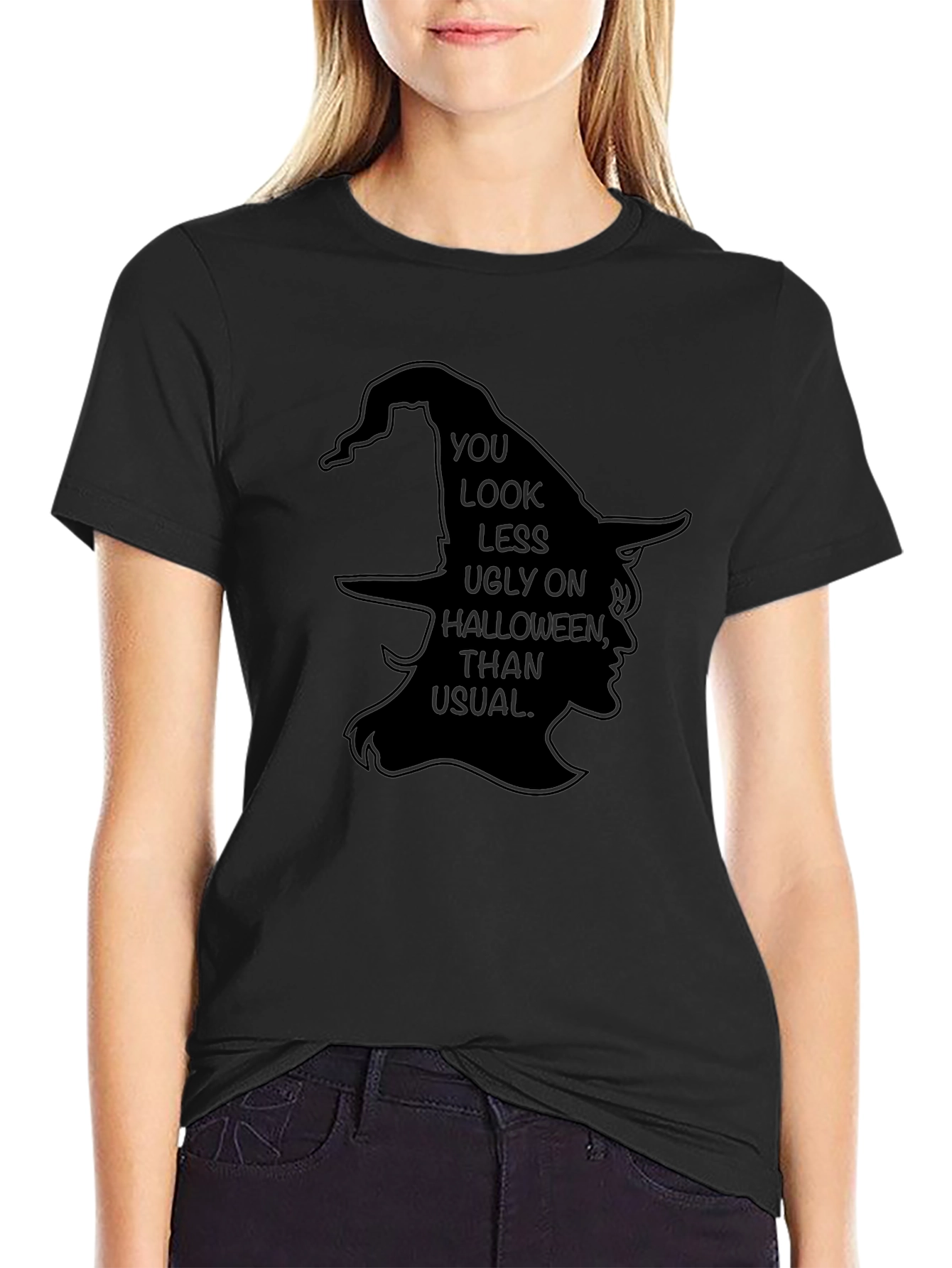 Halloween Witch Graphic T-Shirt