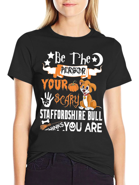 Halloween Staffordshire Bull T-Shirt