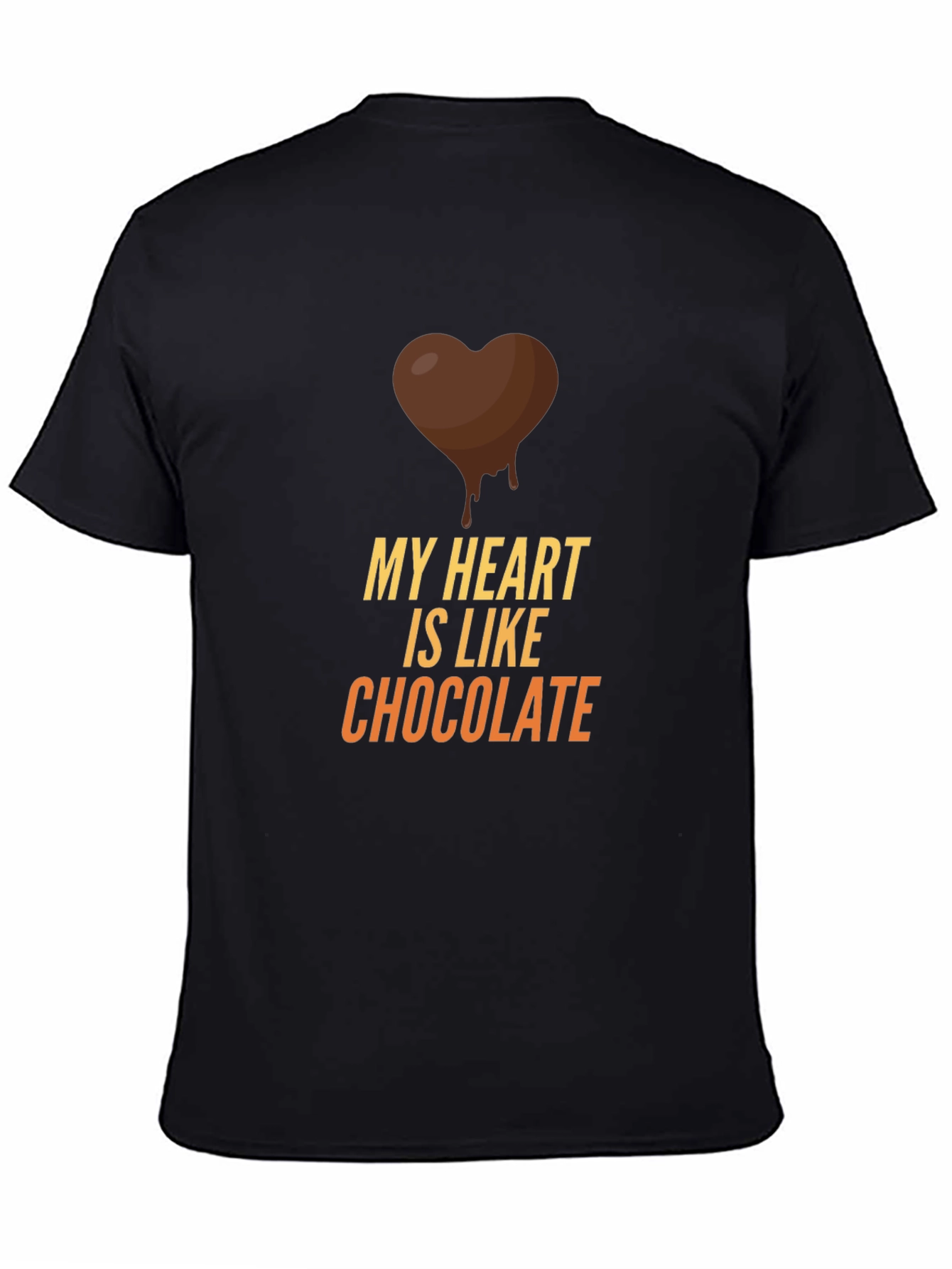 My Heart is Like Chocolate Black T-Shirt