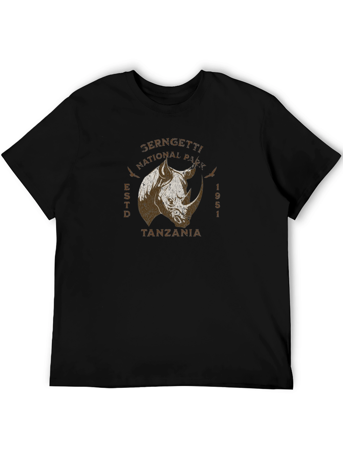 Serengeti Rhino Graphic Tee - Black