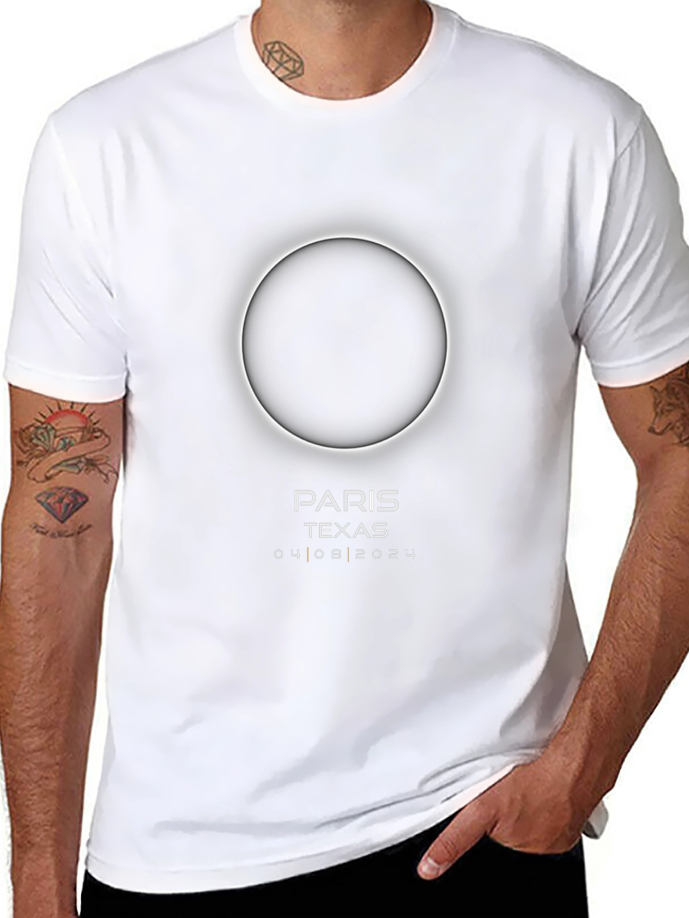 Paris Texas Eclipse T-Shirt - April 8 2024