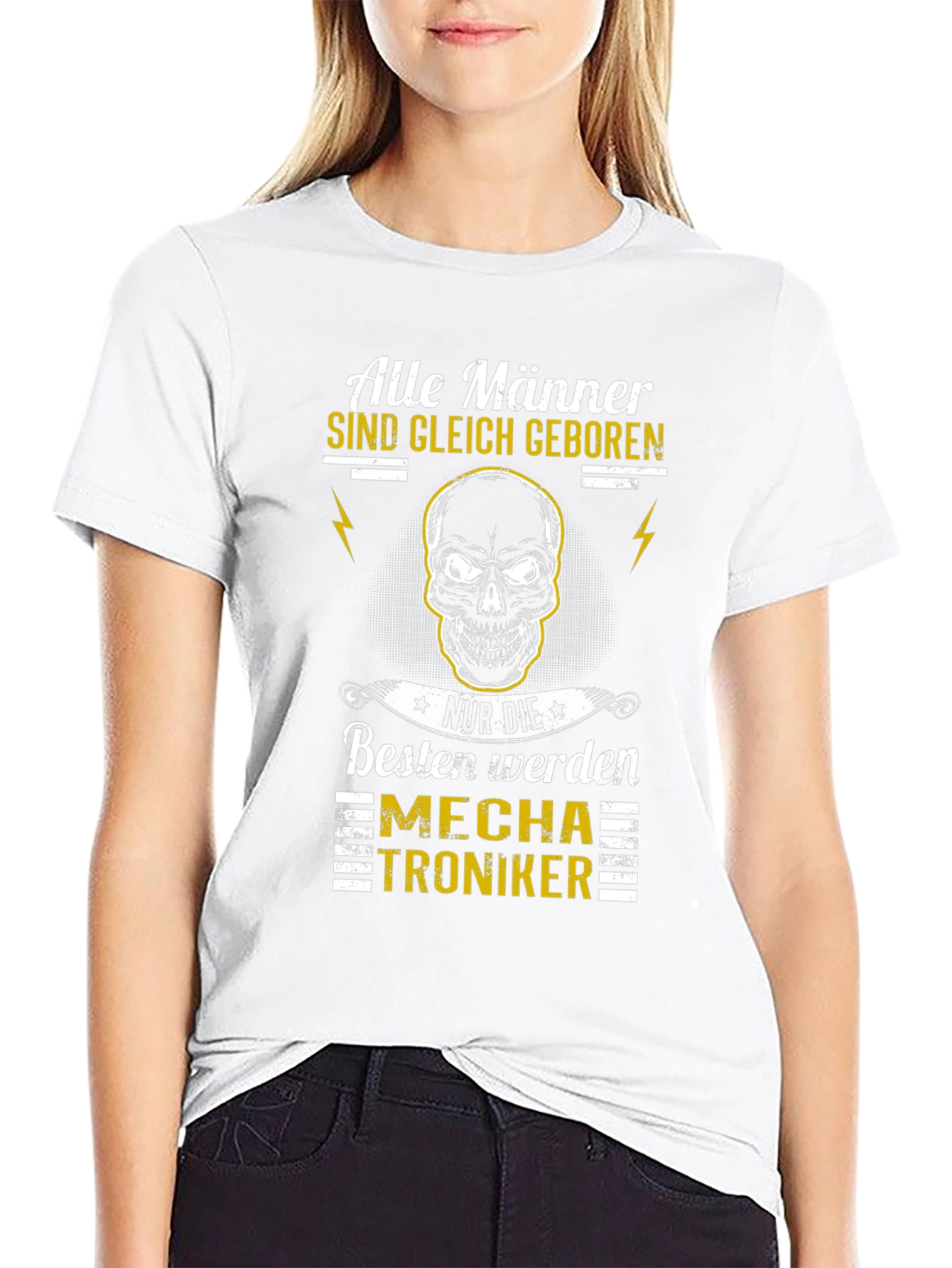 Mens Black Mechatroniker Graphic T-Shirt