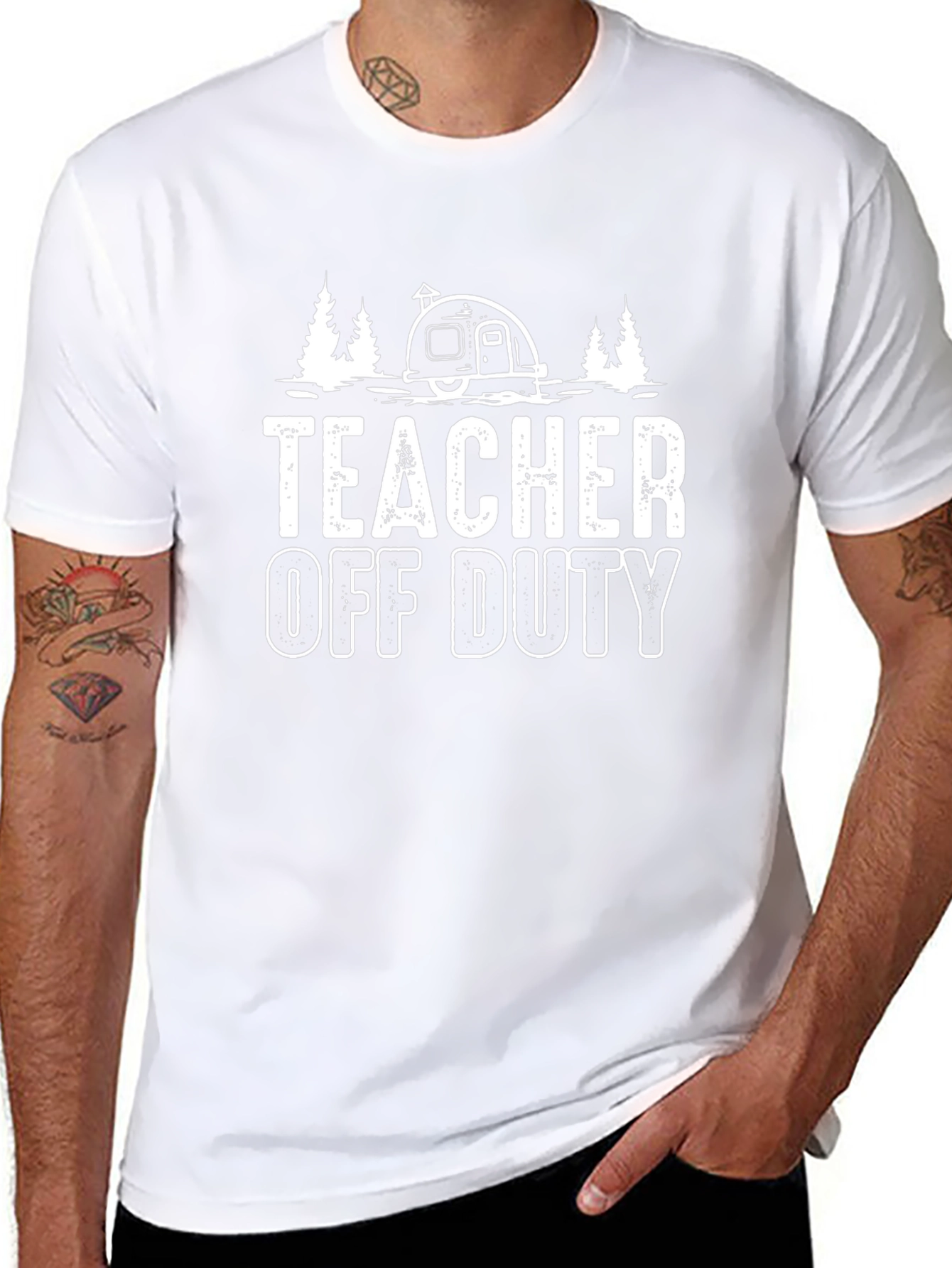 Teacher Off Duty Camping T-Shirt