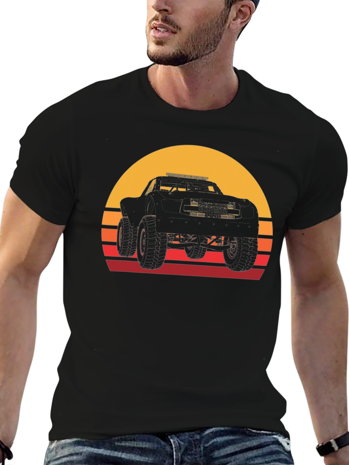 Sunset Truck Graphic Tee - Retro Style