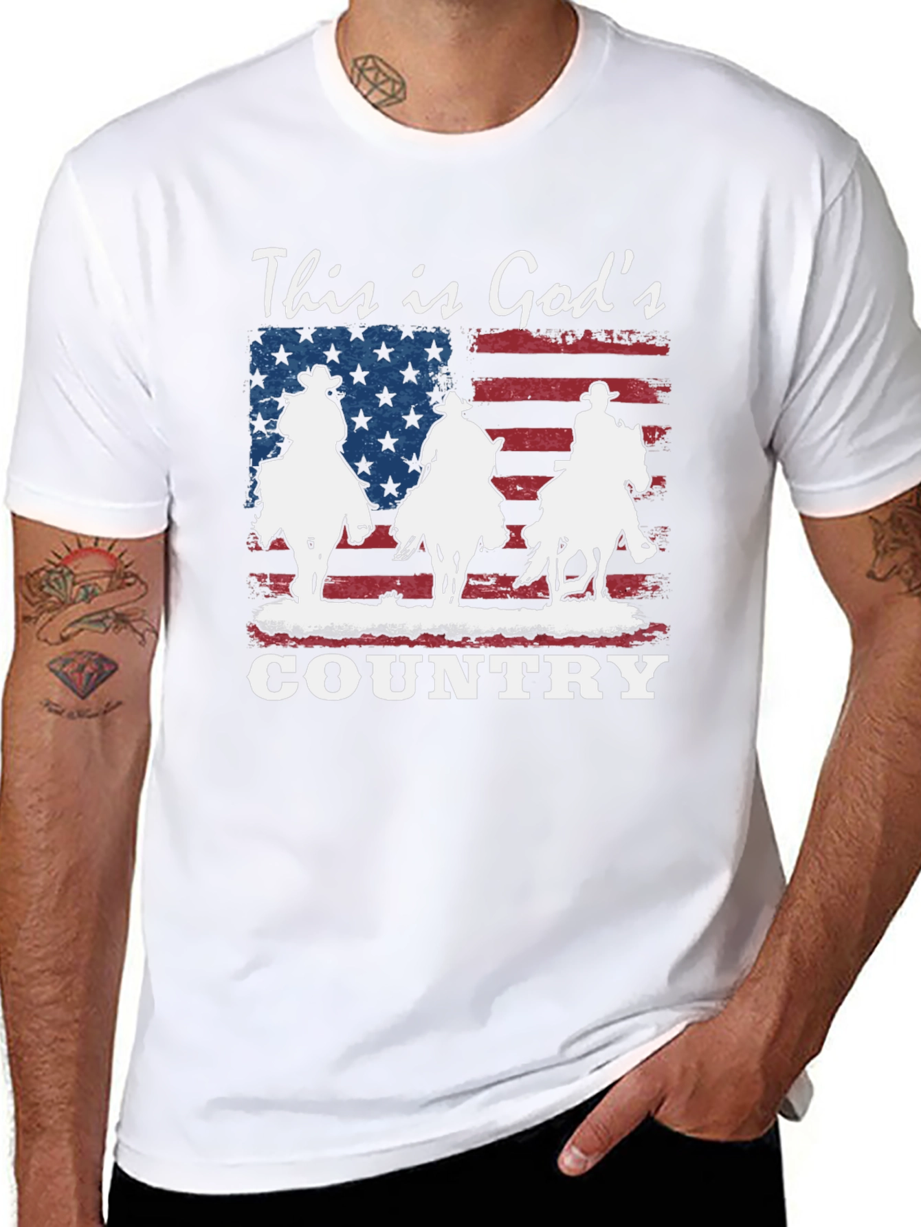 Gods Country Patriotic Graphic T-Shirt