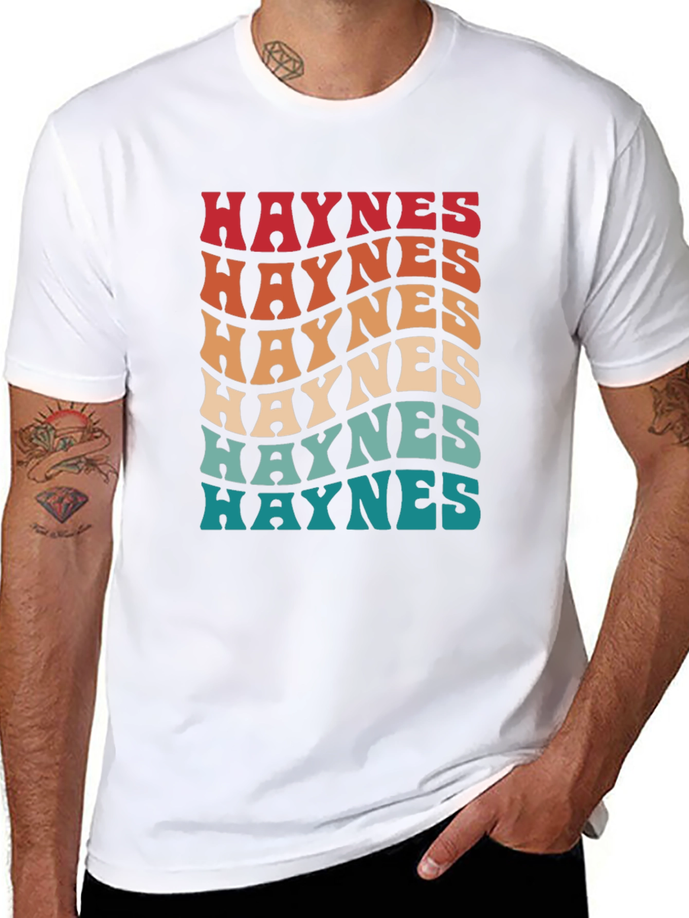 Haynes Retro Wavy Text T-Shirt