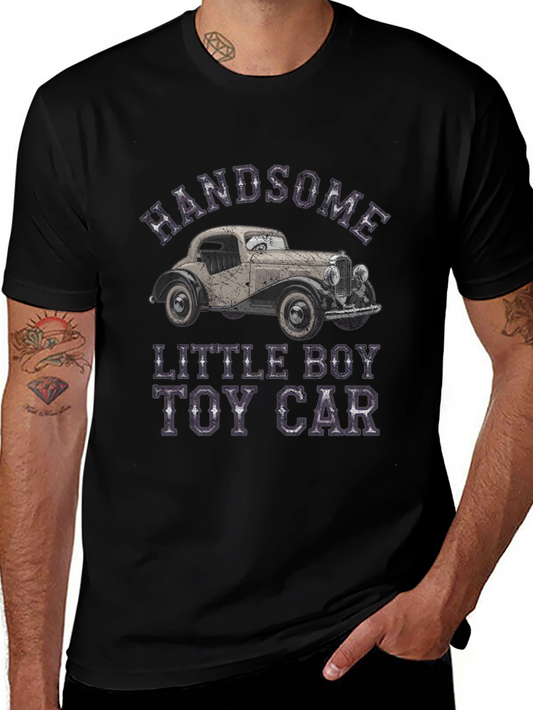 Handsome Little Boy Toy Car T-Shirt