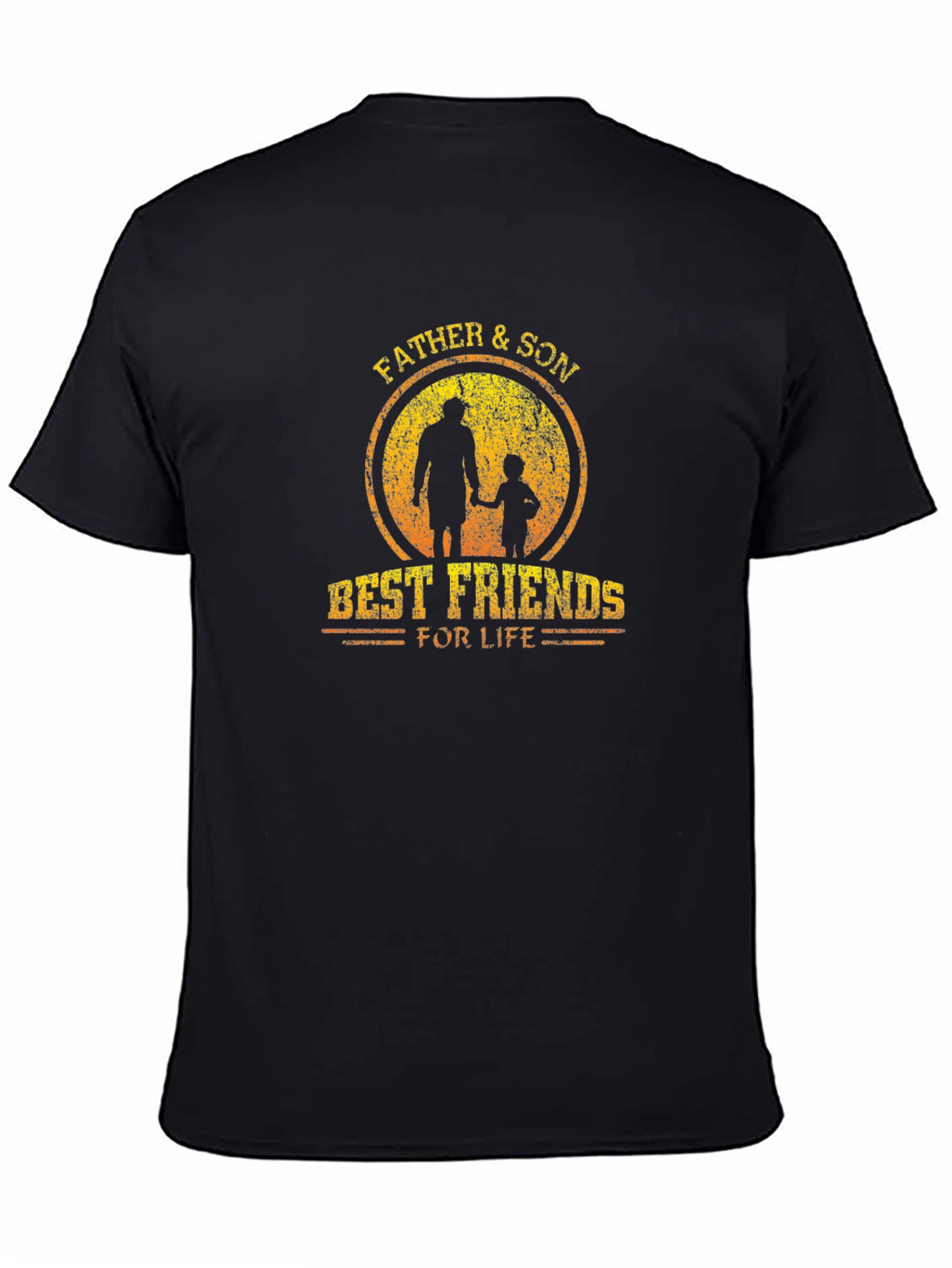 Father & Son Best Friends Black Graphic Tee