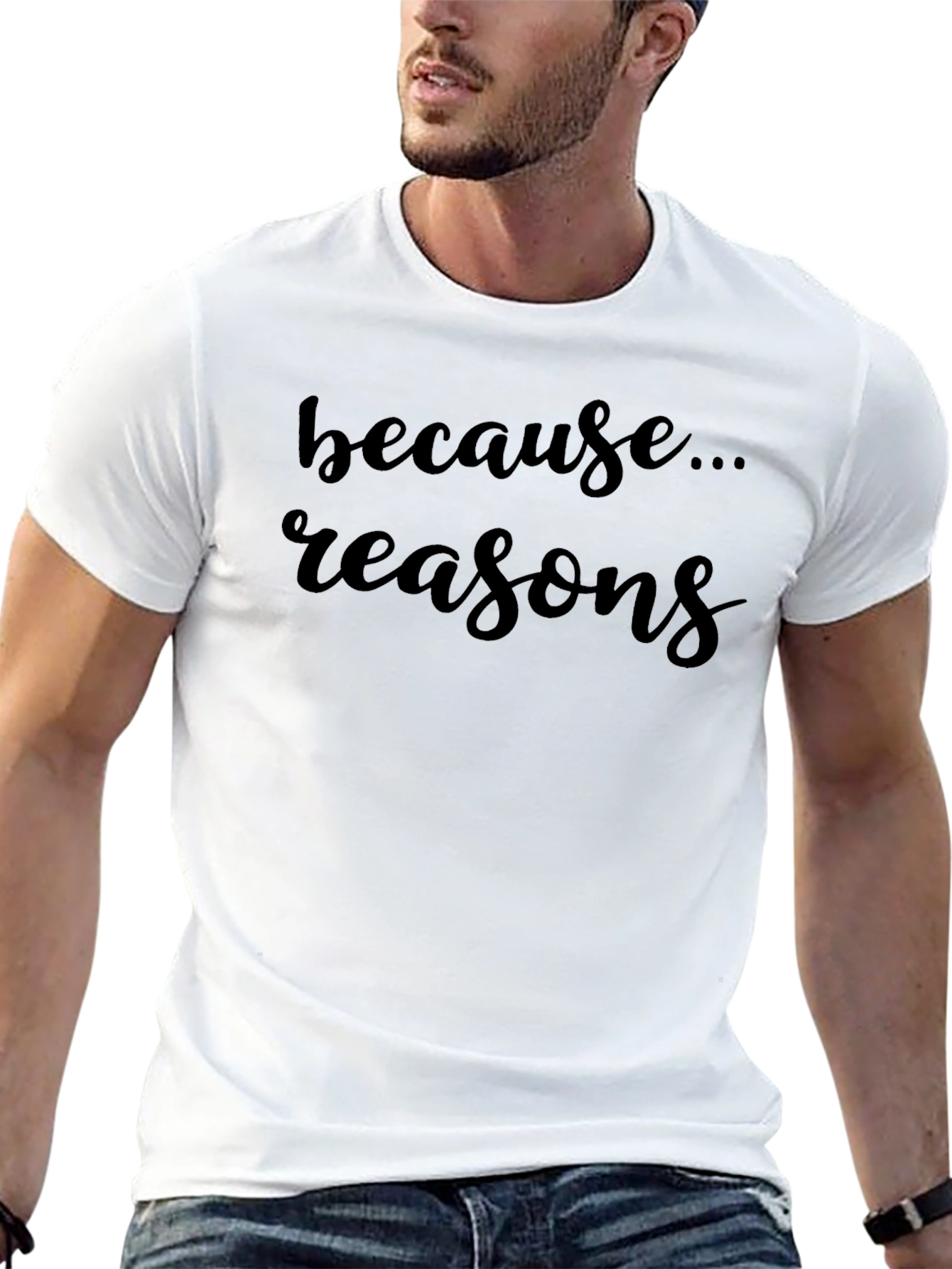 Reasons Mens Black T-Shirt - Casual & Comfortable