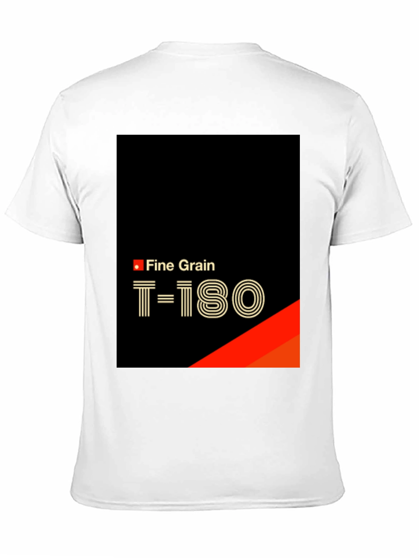 Fine Grain T-180 Black T-Shirt