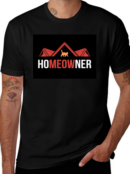 Homeowner Cat T-Shirt - Unique Graphic Tee