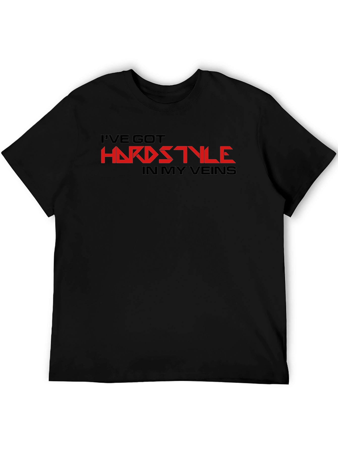 Hardstyle Graphic Tee - Black Cotton Comfort