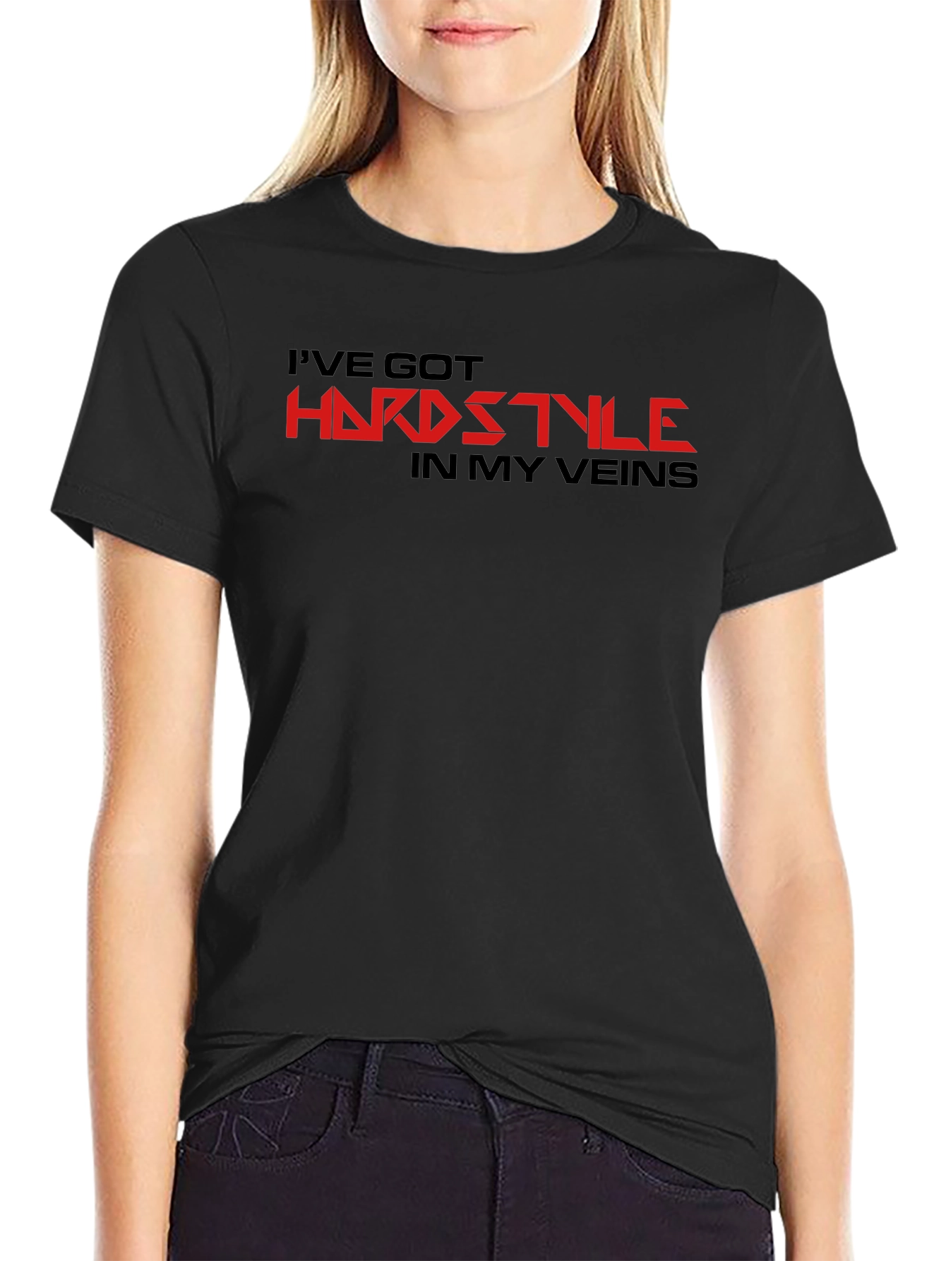Hardstyle Graphic Tee - Black Cotton Comfort