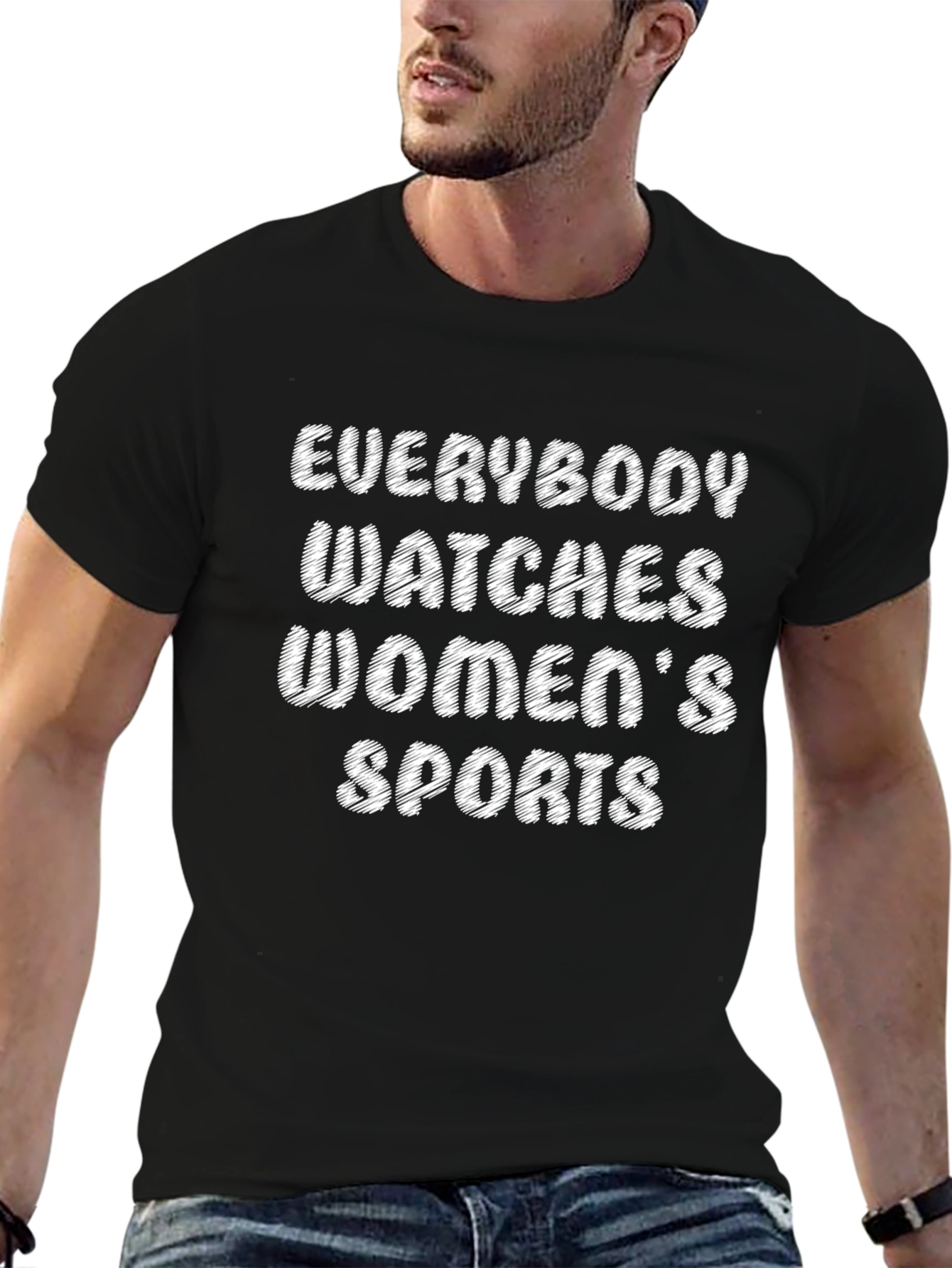 Everybody Watches Womens Sports Graphic Tee