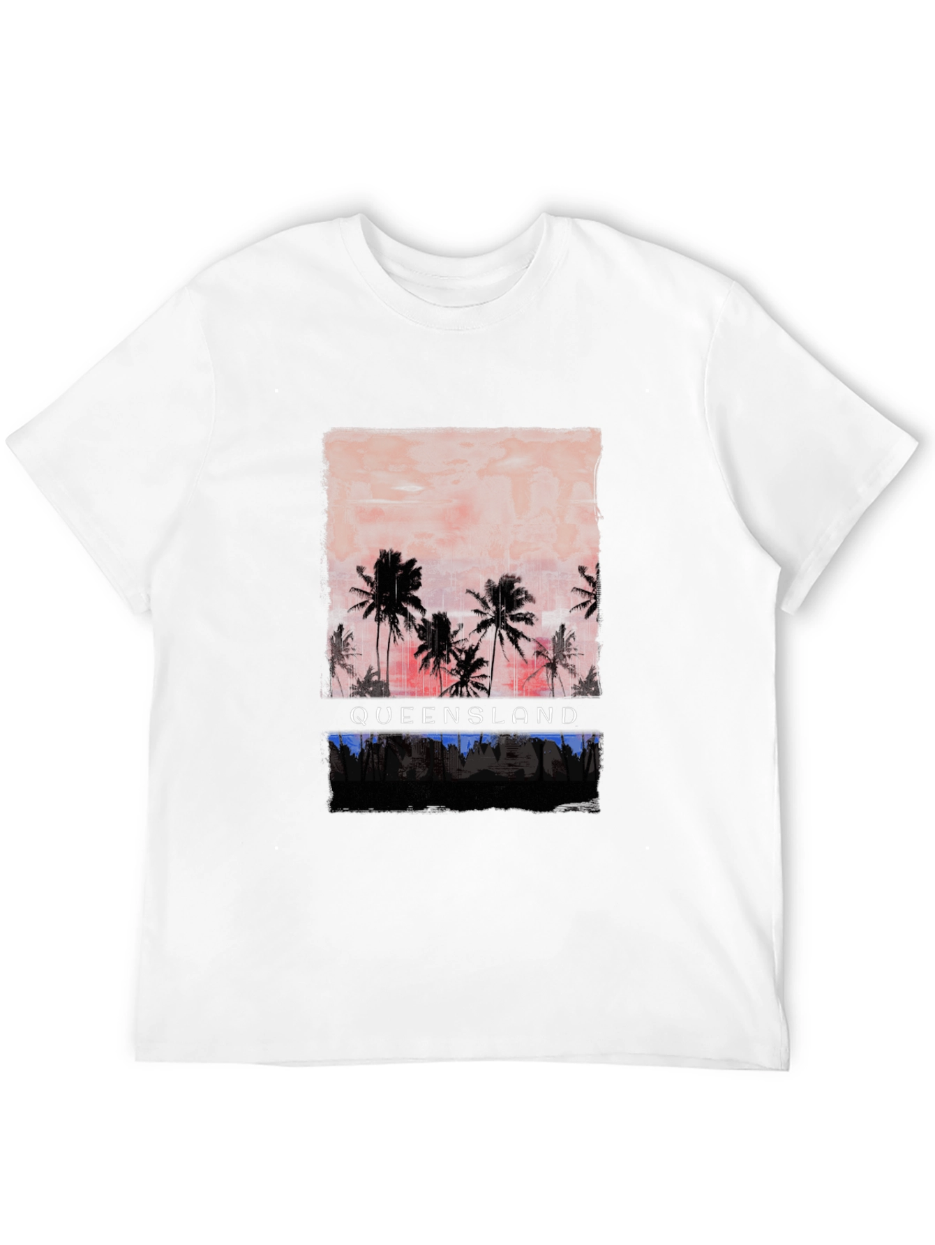 Queensland Palm T-Shirt - Sunset Design