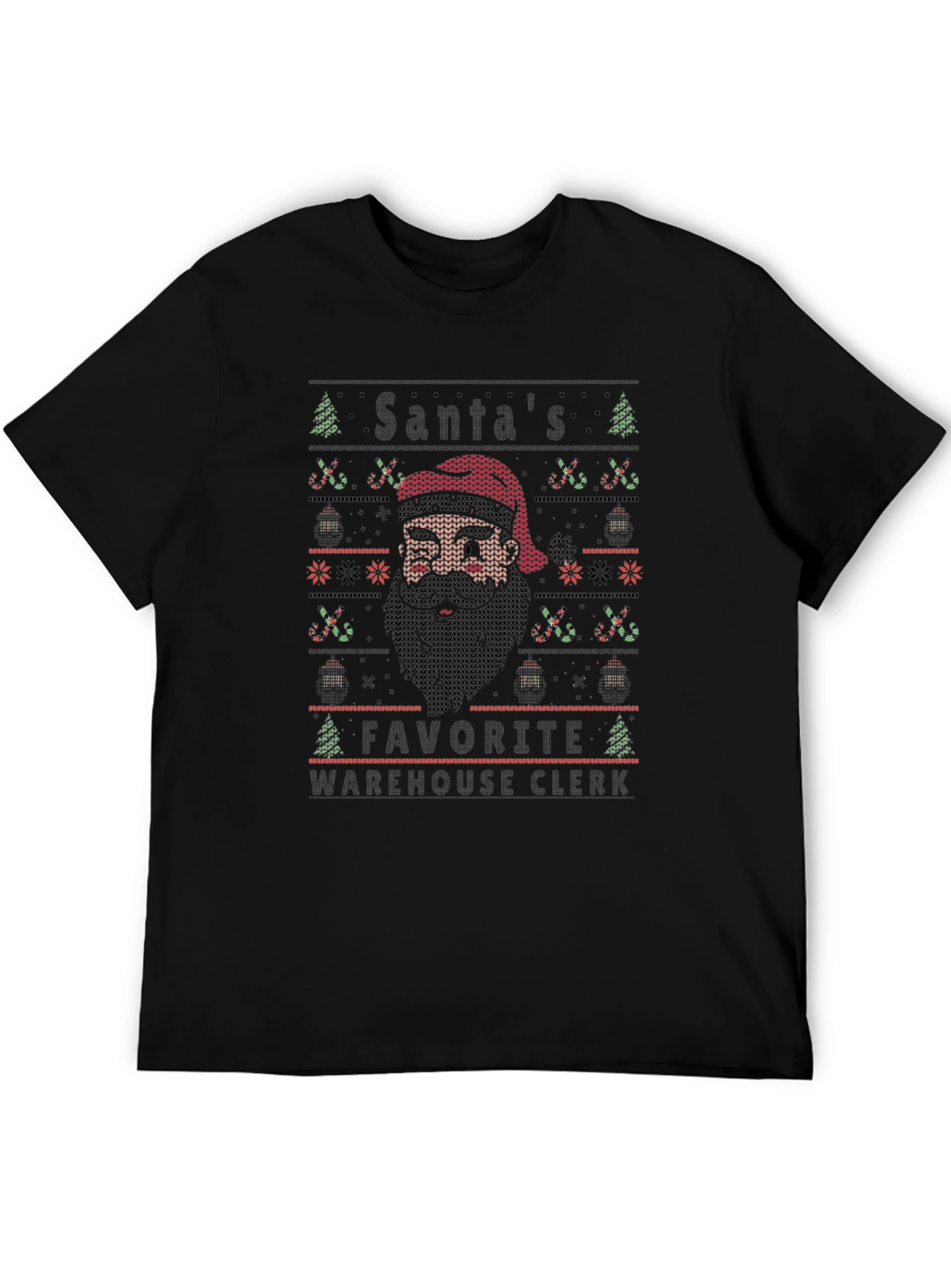 Santas Favorite Warehouse Clerk Ugly Christmas Sweater T-Shirt