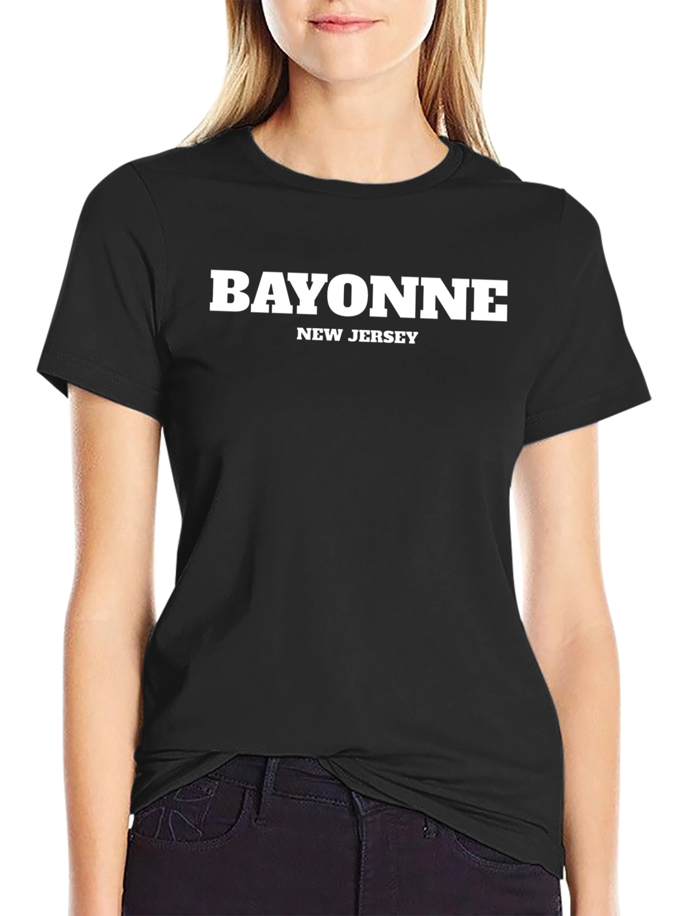 Bayonne New Jersey T-Shirt Black Cotton Graphic Tee