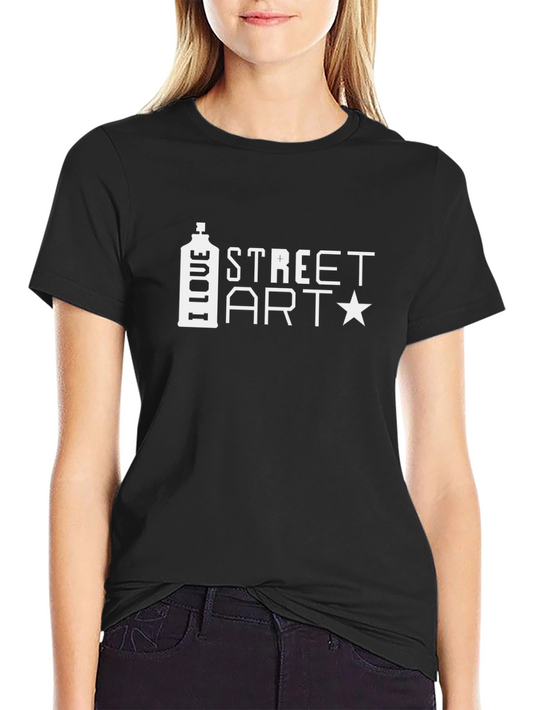 I Love Street Art Black T-Shirt