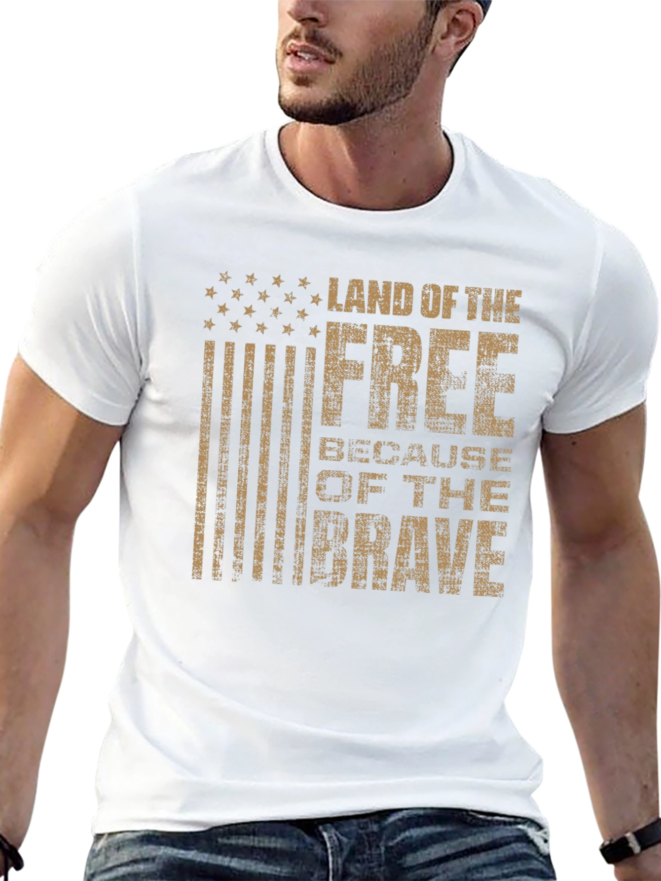 Land of the Free T-Shirt - Patriotic Design