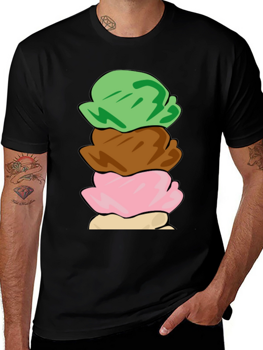 Ice Cream Scoop Stack Graphic T-Shirt