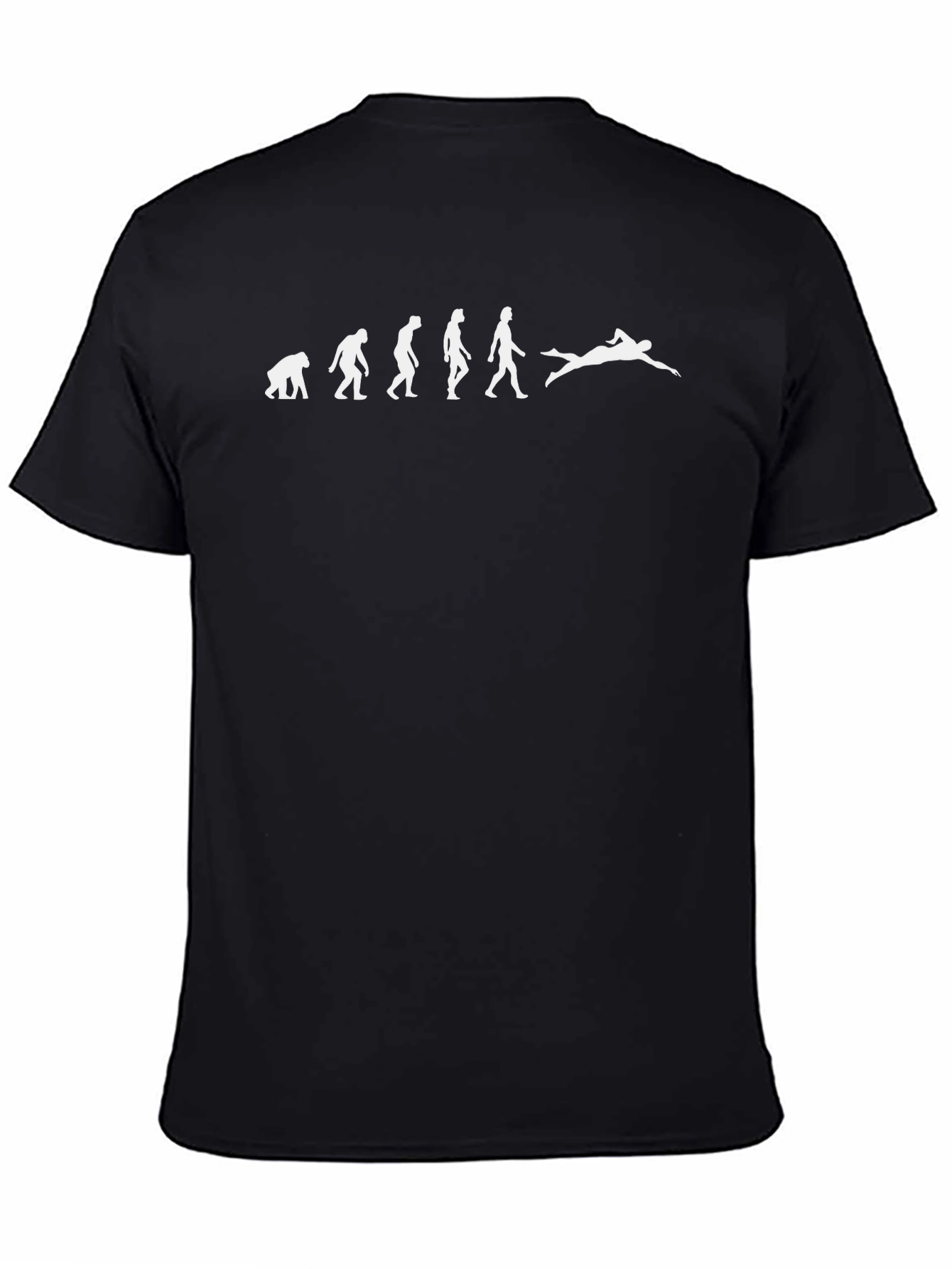 Evolution of Swimmer Black T-Shirt