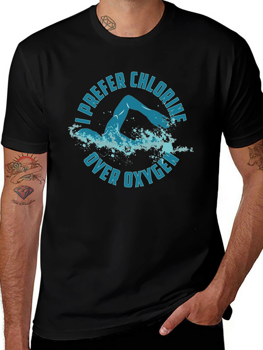I Prefer Chlorine Over Oxygen Black T-Shirt