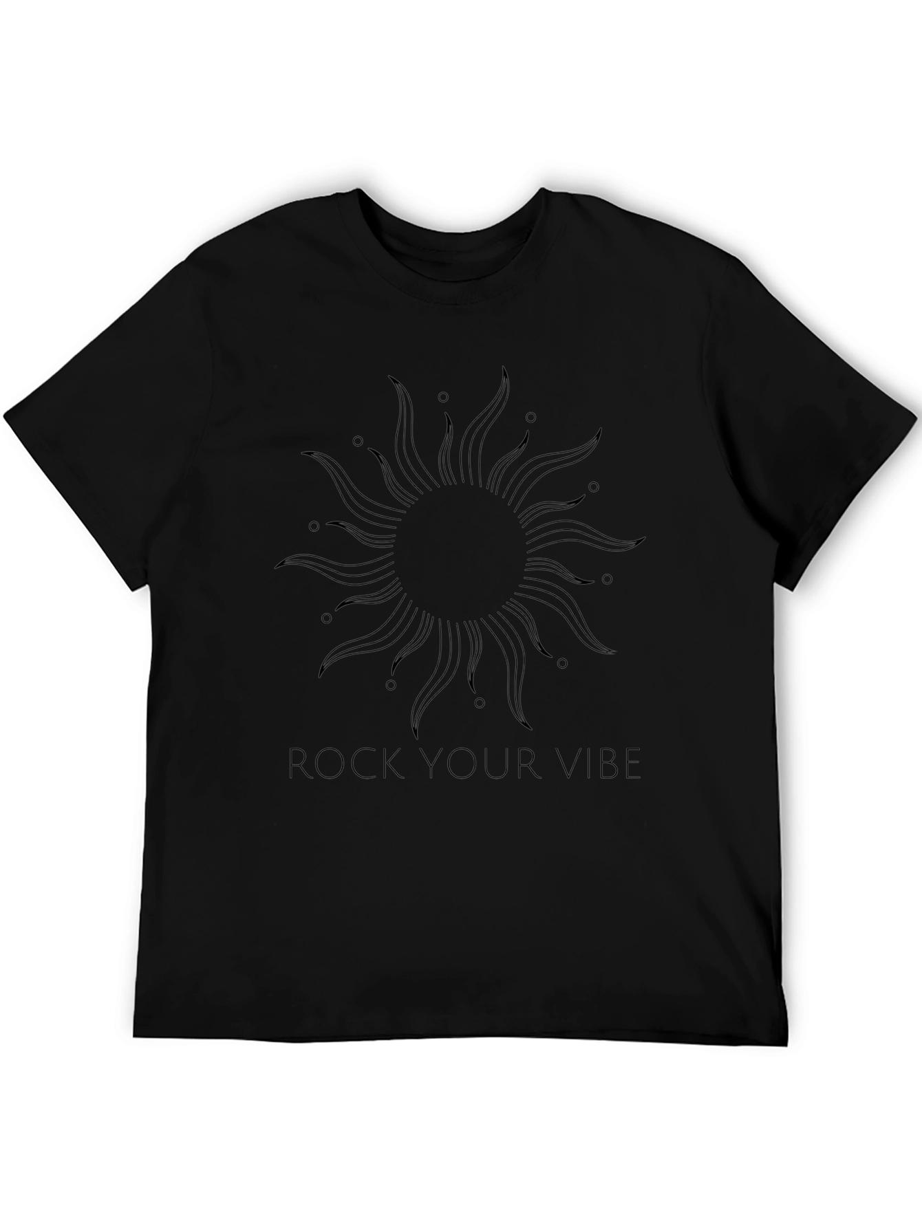 Rock Your Vibe Black Graphic Tee