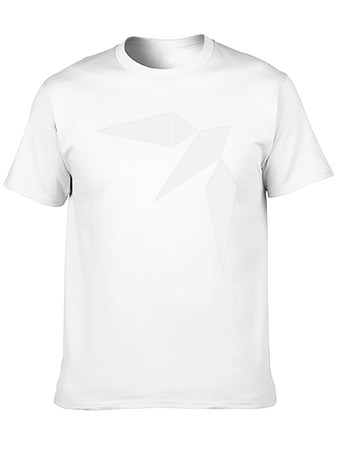 Geometric Bird Print Black T-Shirt
