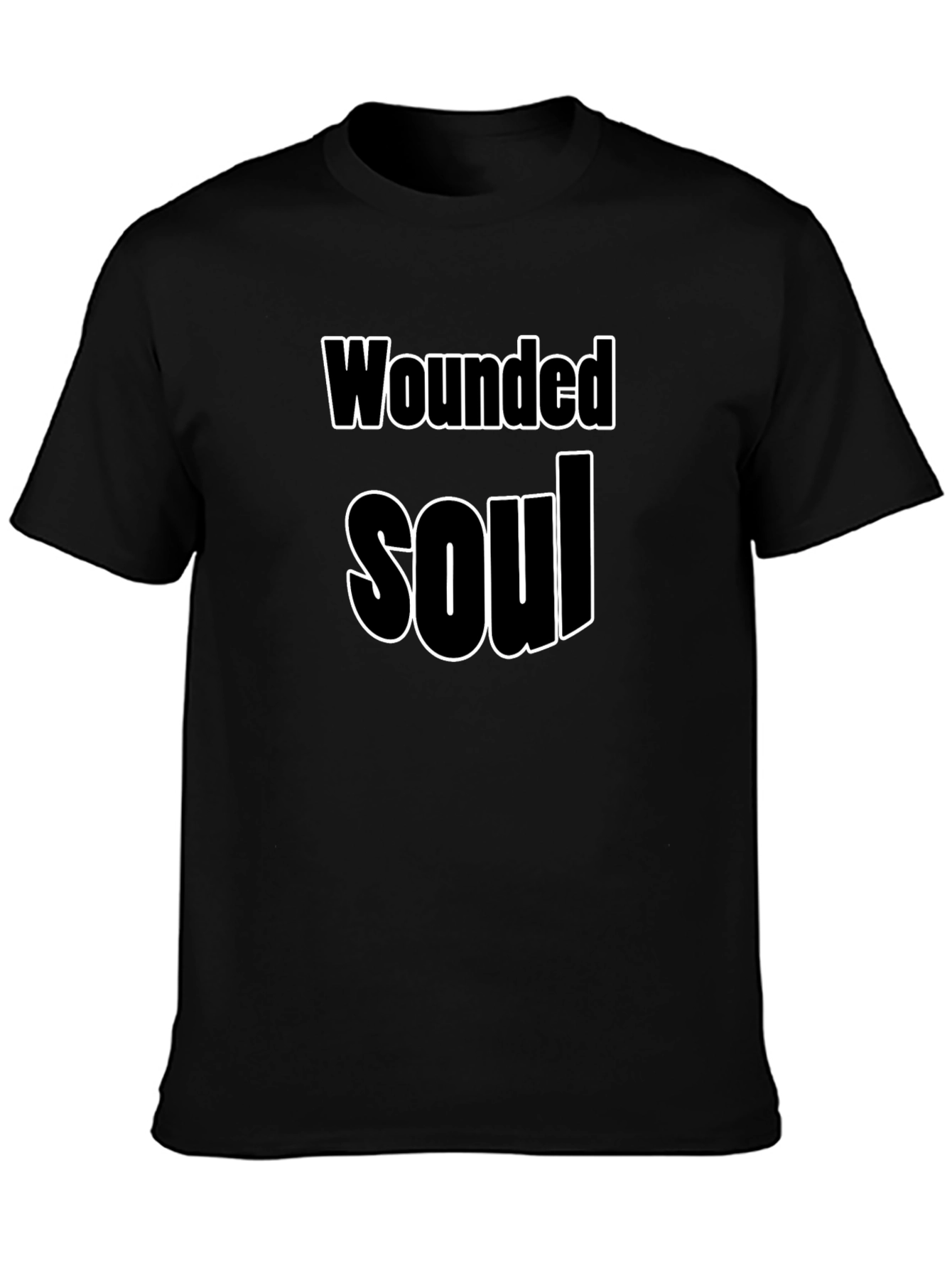 Wounded Soul Graphic Tee - Black Casual T-Shirt