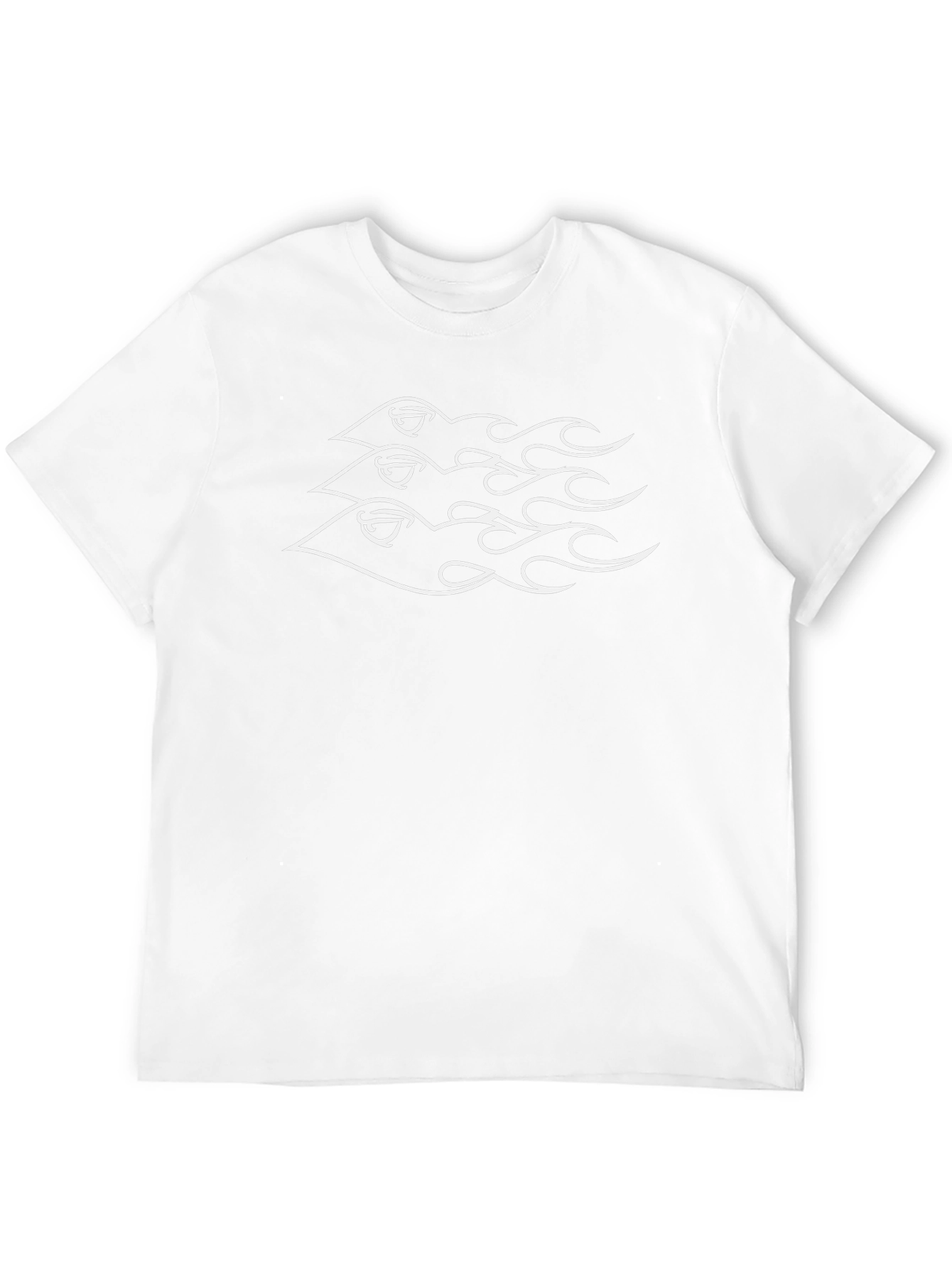 Mens Black Graphic Tee - Flaming Eye Design