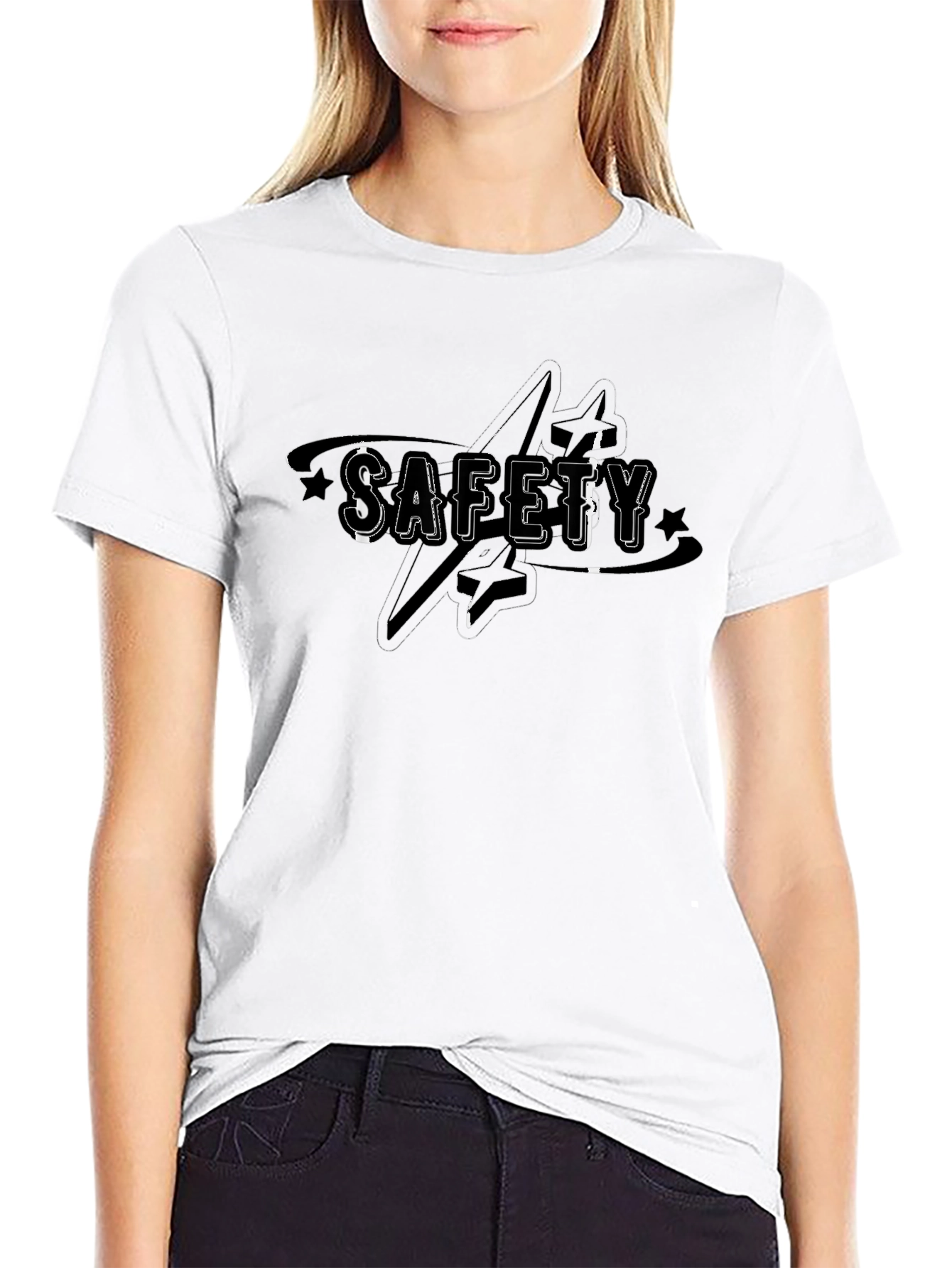 Safety First T-Shirt - Black Graphic Tee