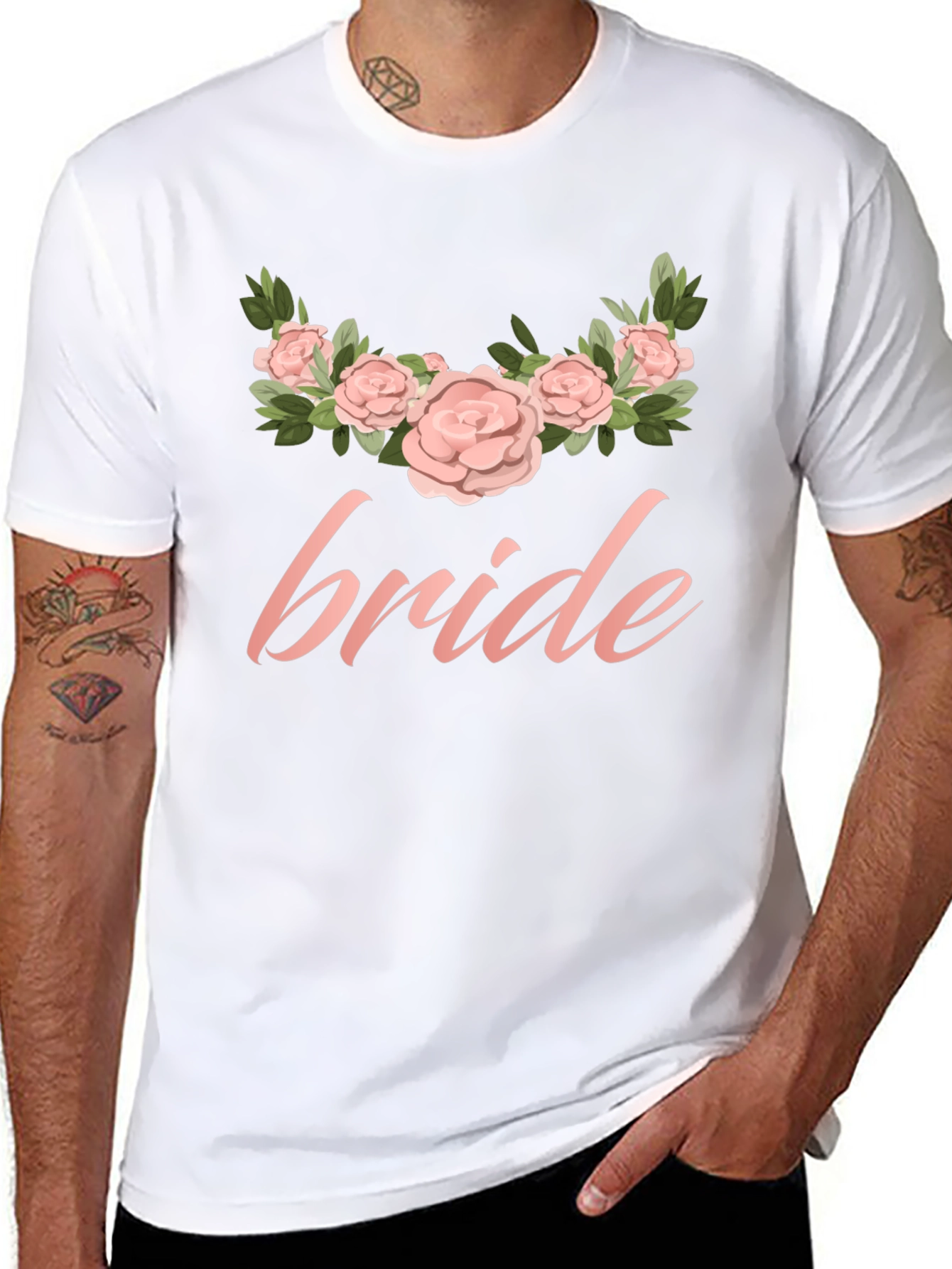 Bride Floral T-Shirt - Wedding Party Tee