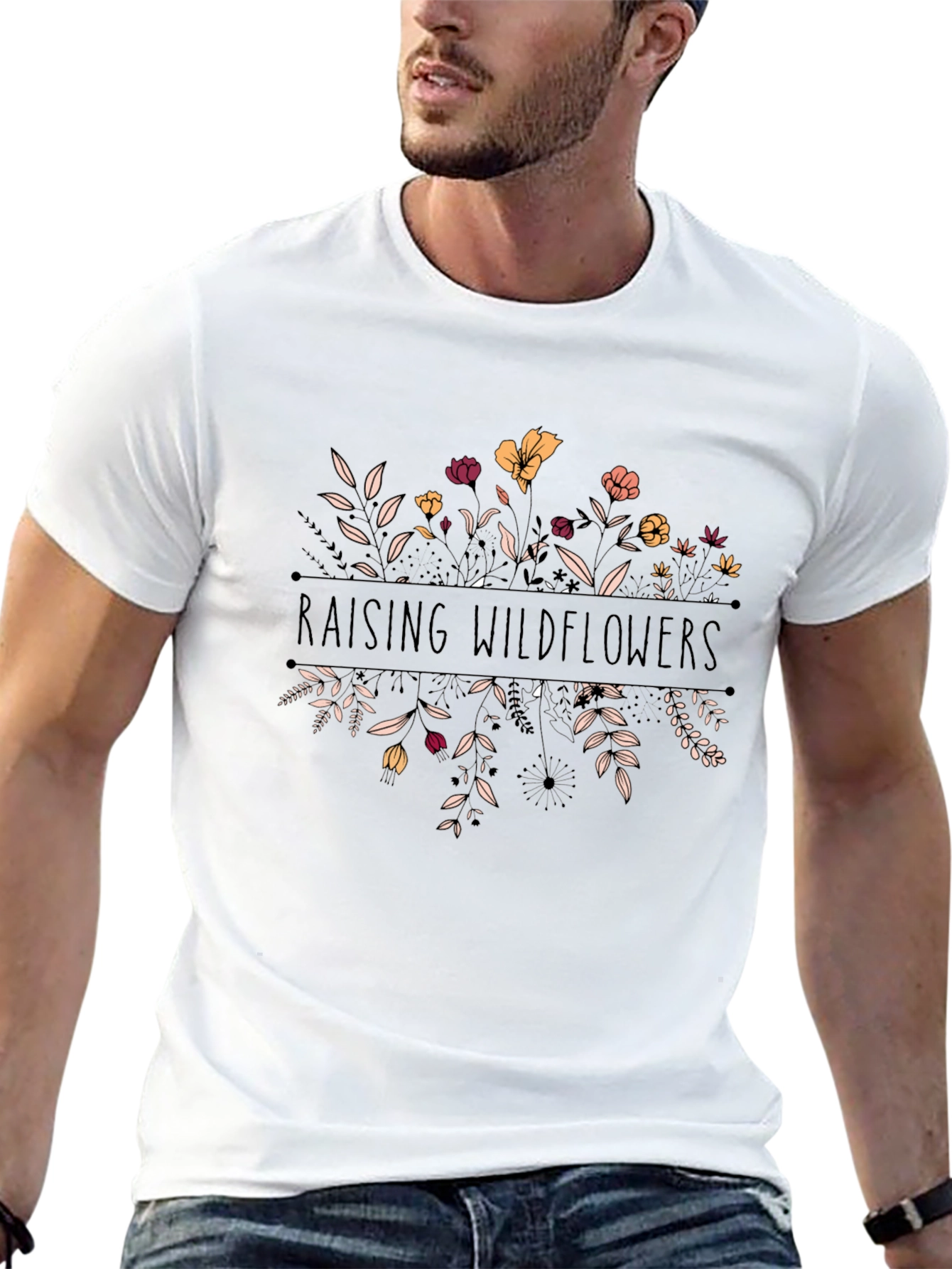 Raising Wildflowers Black Graphic Tee