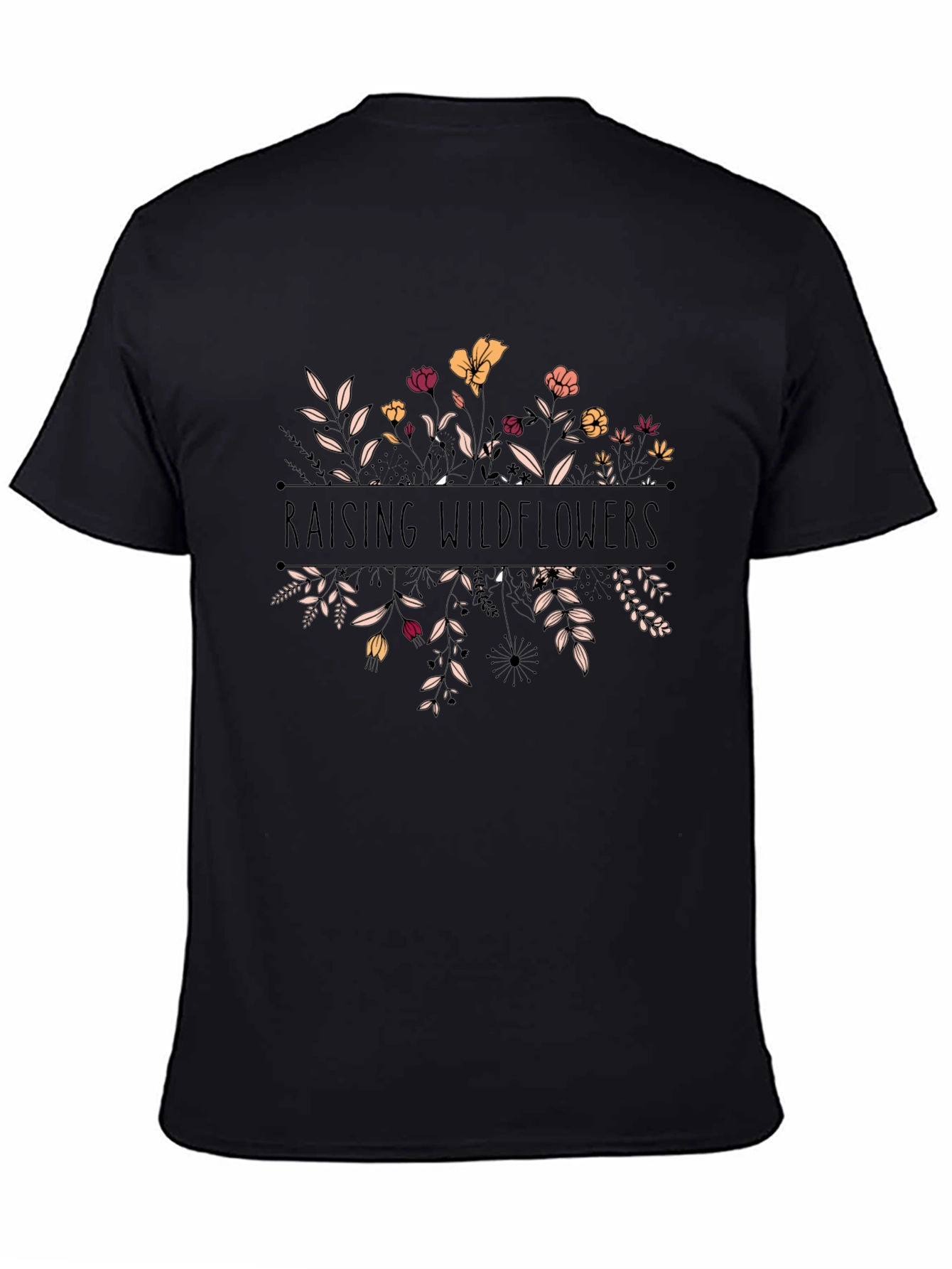 Raising Wildflowers Black Graphic Tee
