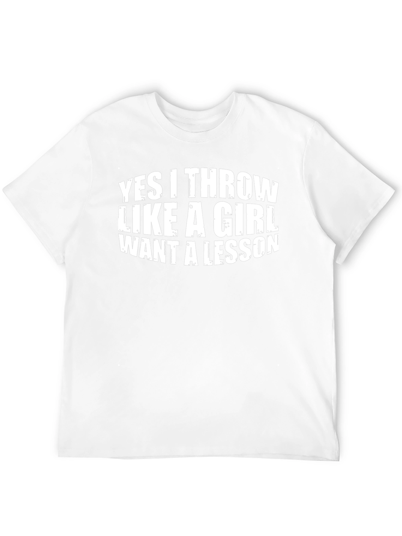Funny Throw Like A Girl Black Graphic Tee