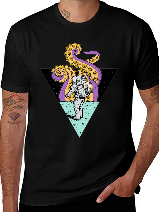 Astronaut & Octopus Triangle Graphic Tee