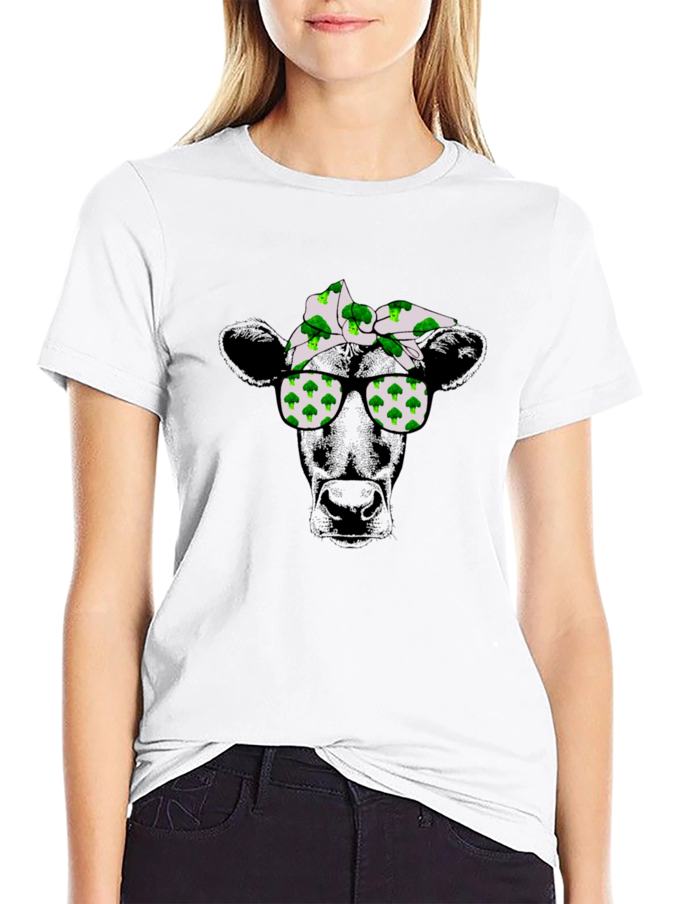 Cool Cow Broccoli Bandana T-Shirt
