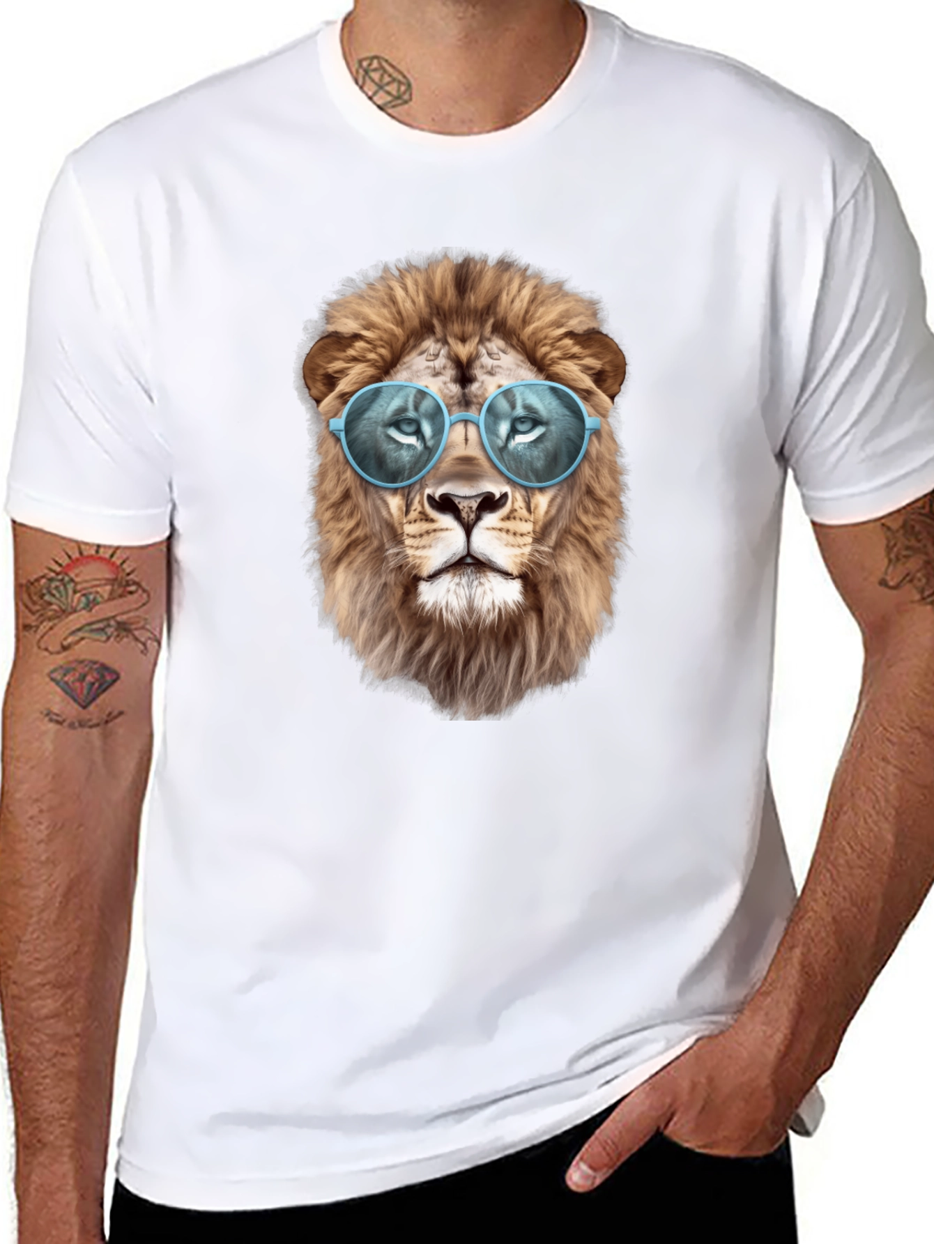 Cool Lion Graphic T-Shirt - Black