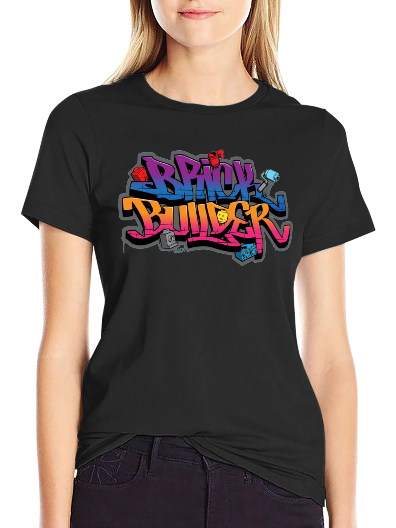 Brick Builder Graphic T-Shirt - Building Block Fan Apparel