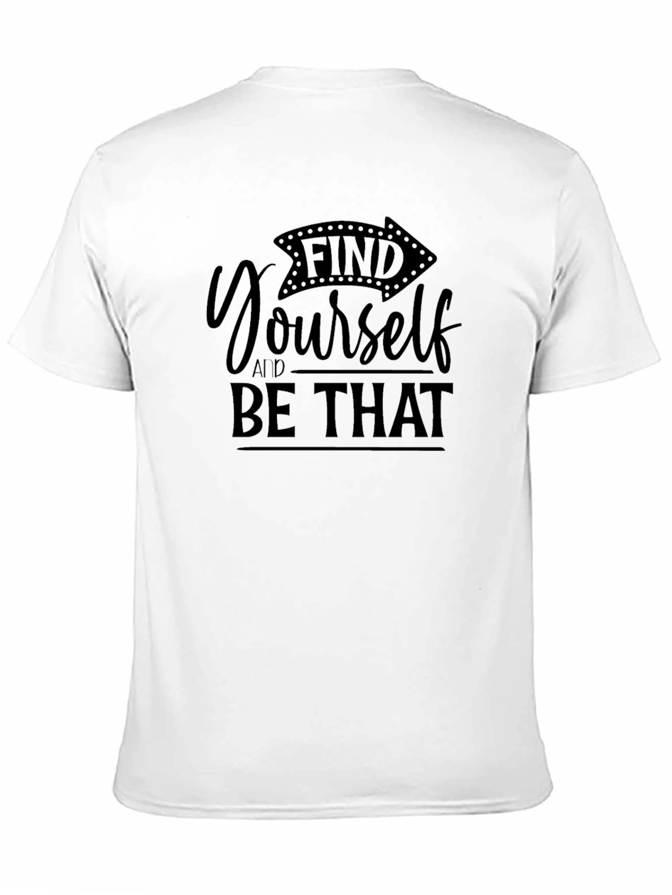 Find Yourself Black Graphic Tee Shirt