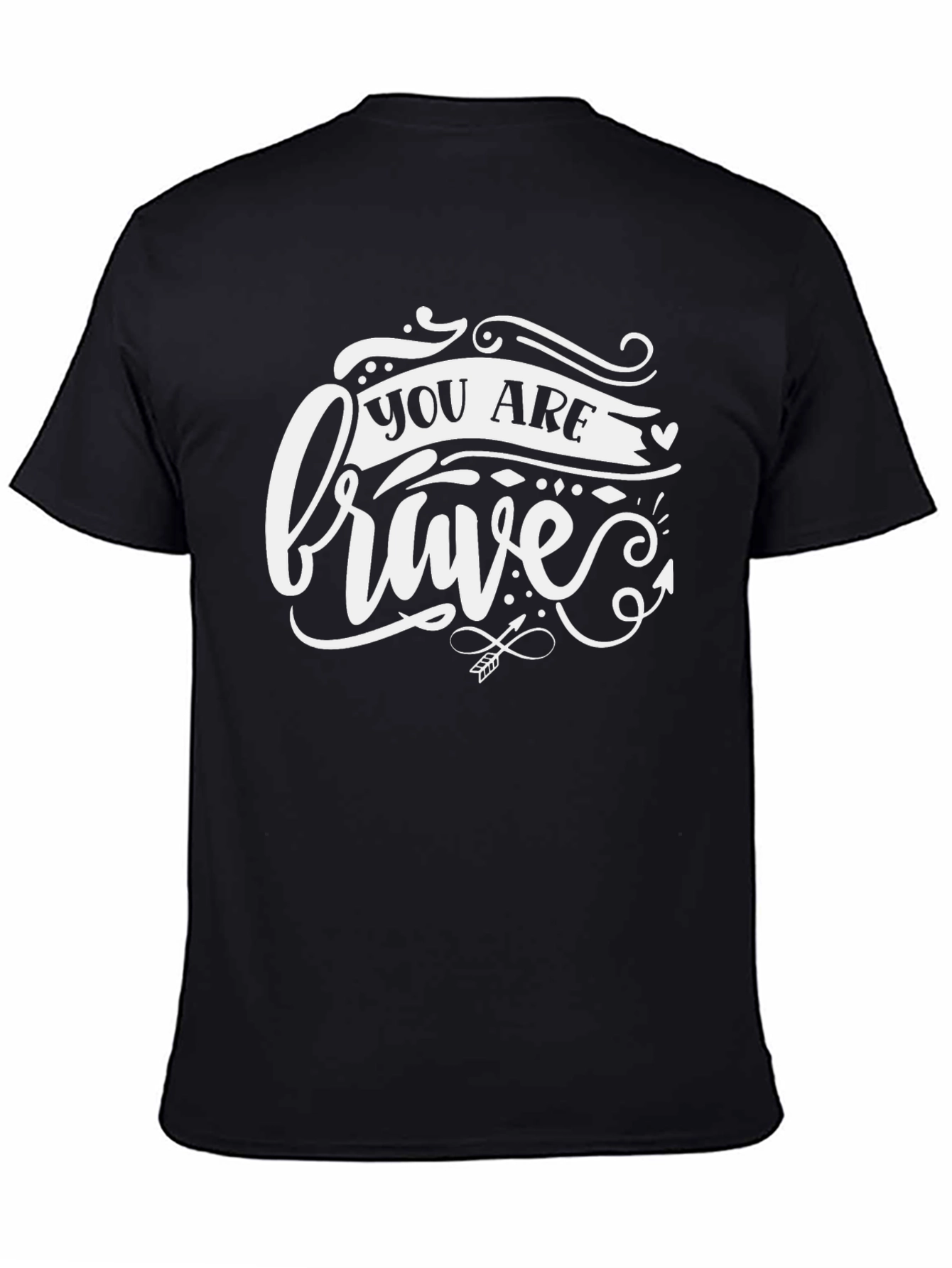You Are Brave Graphic T-Shirt - Black