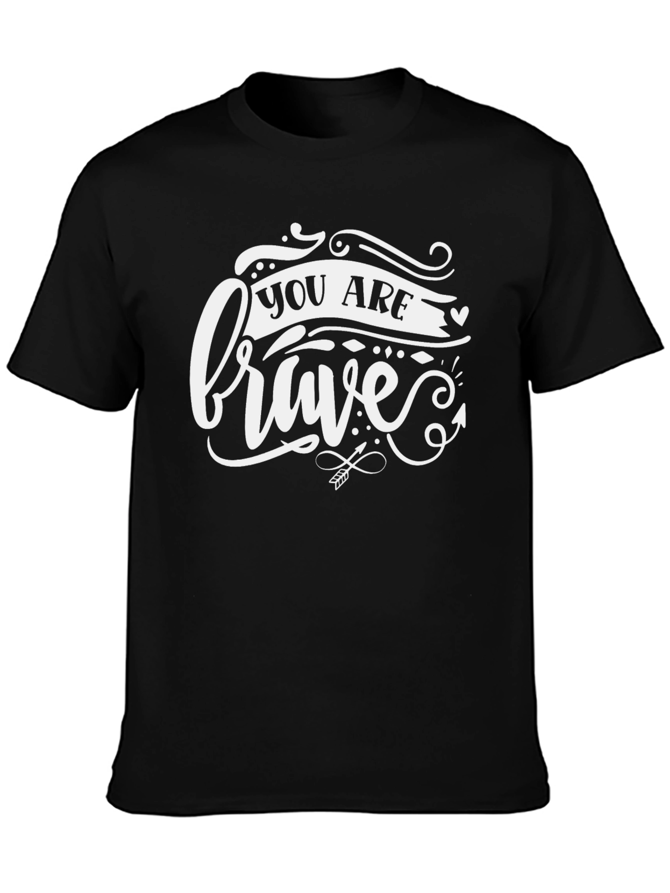 You Are Brave Graphic T-Shirt - Black