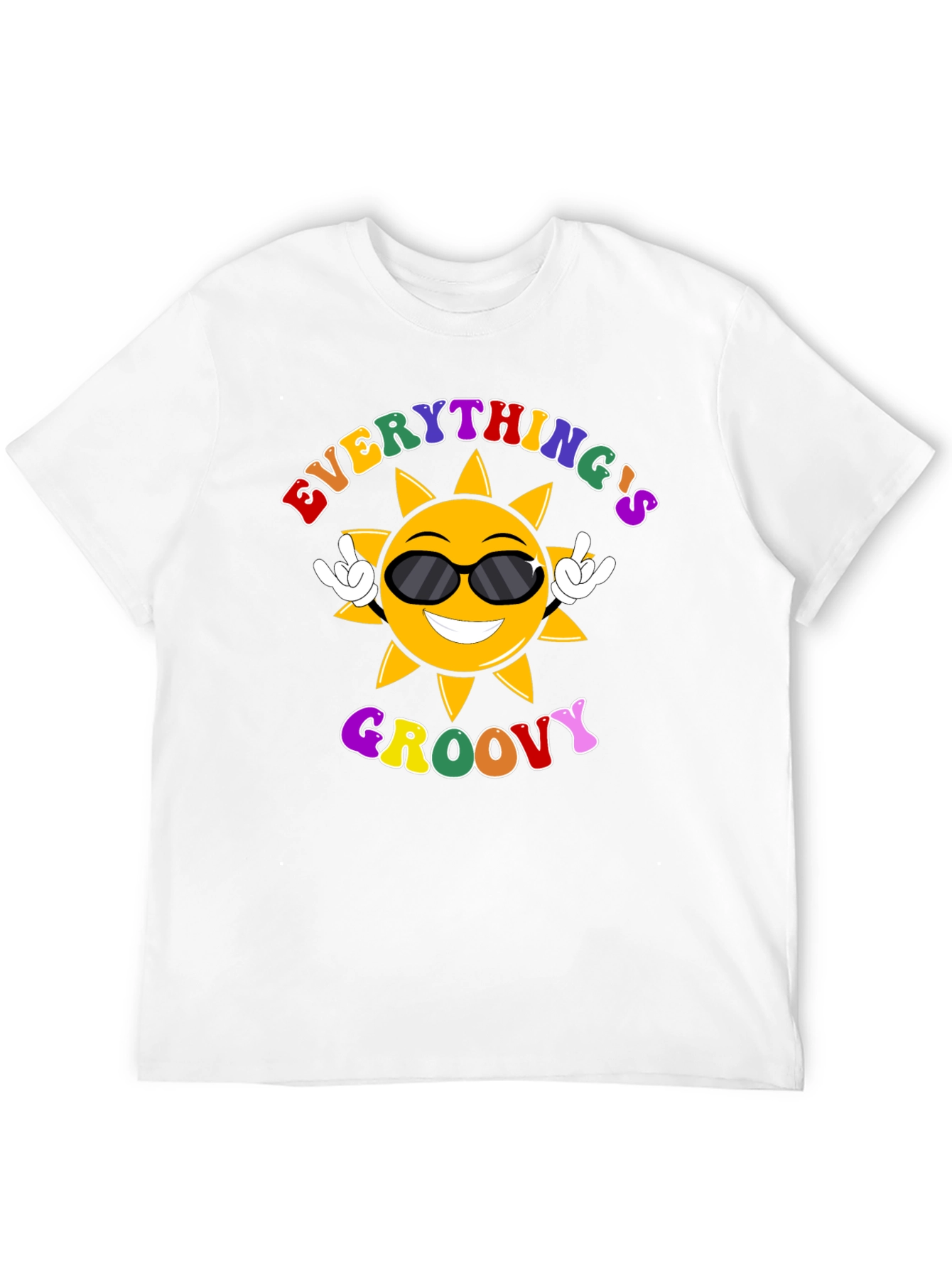 Everythings Groovy T-Shirt - Retro Sun