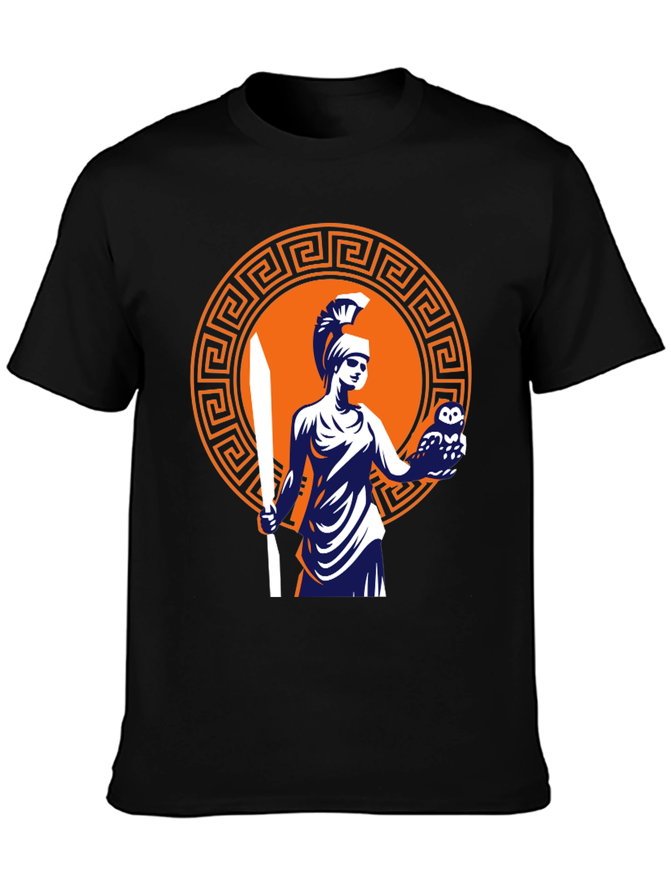 Athena Graphic T-Shirt - Black Cotton Tee