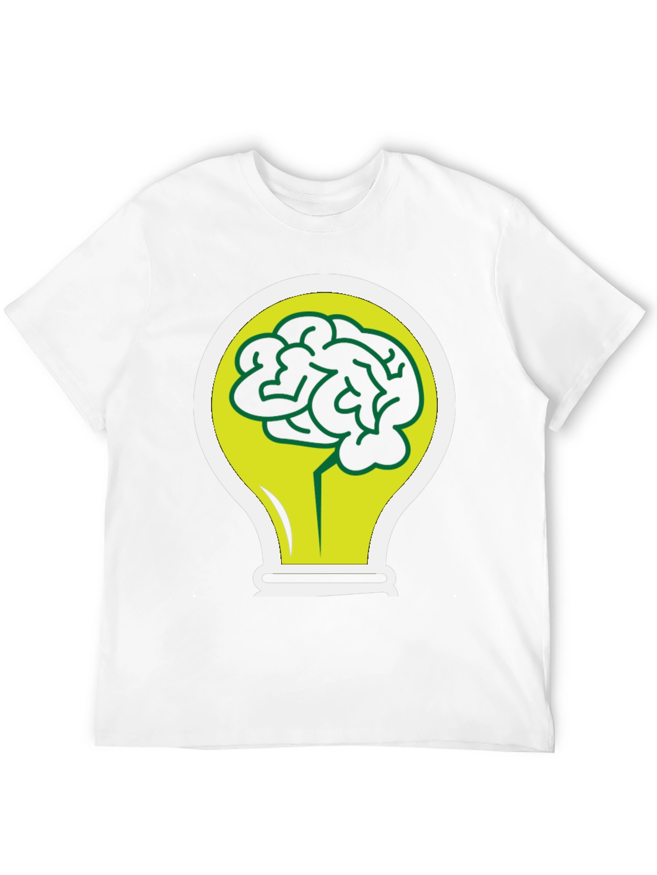 Brain Bulb Black T-Shirt - Idea Generation