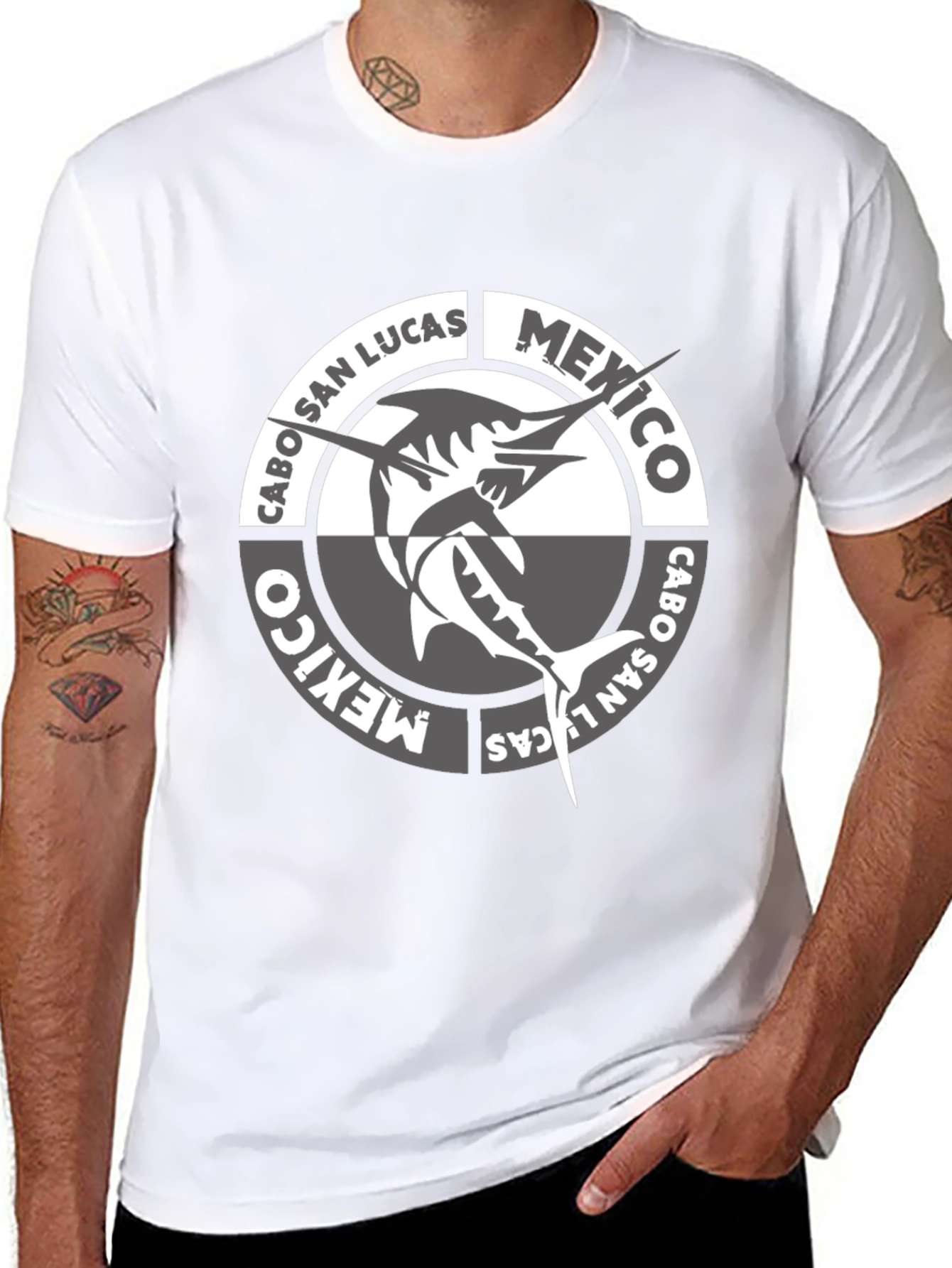 Cabo San Lucas Mexico Fish Graphic T-Shirt